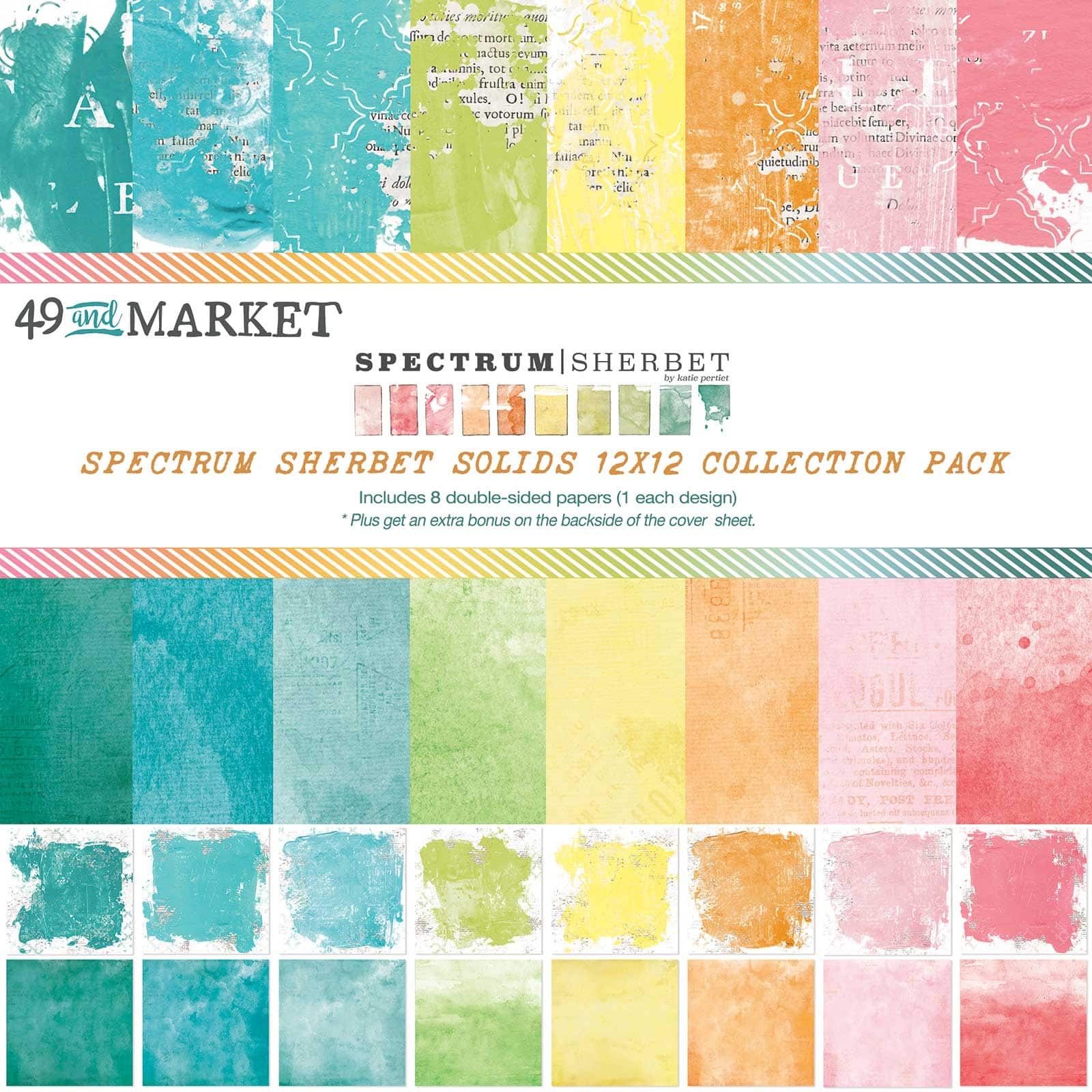 49 And Market Collection Pack 12&#x22; x 12&#x22;, Spectrum Sherbet Solids