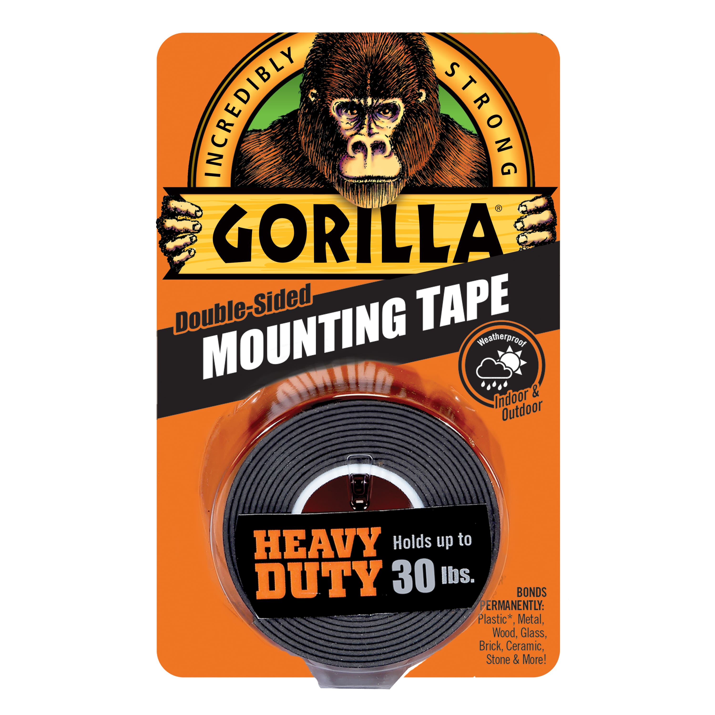 8 Pack: Gorilla&#xAE; Black Double-Sided Mounting Tape