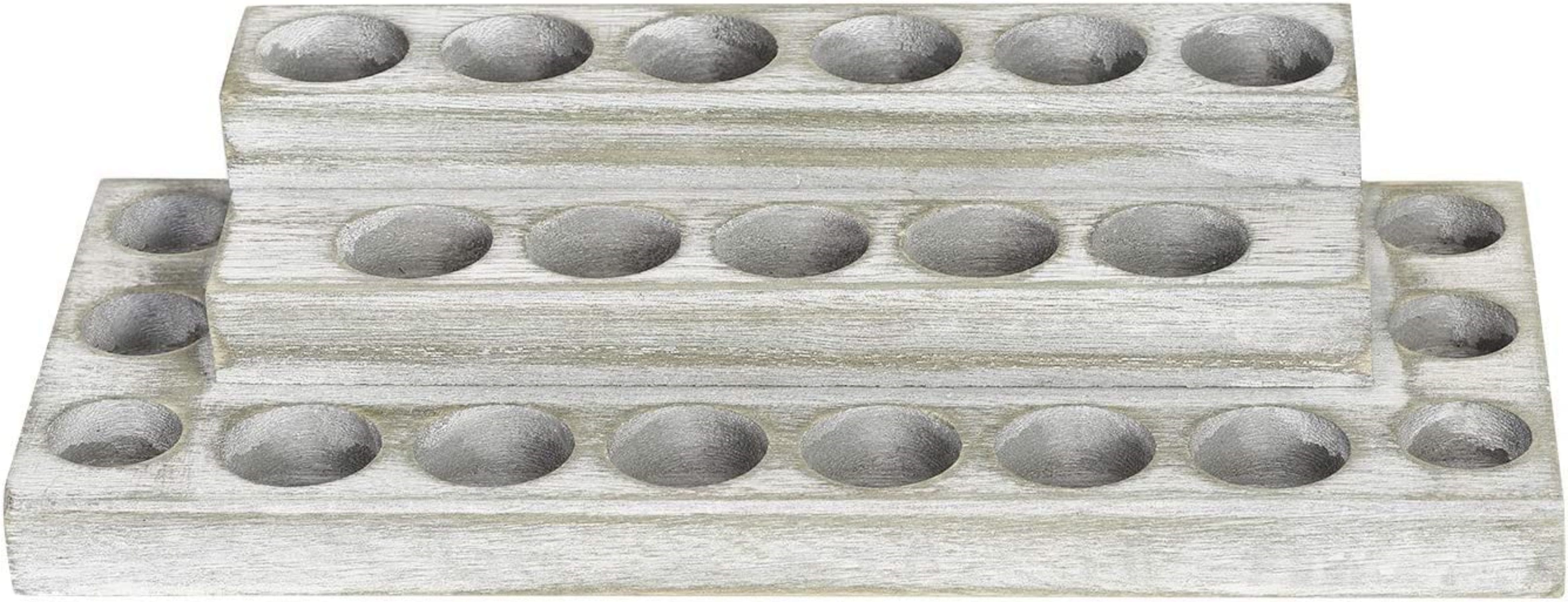 NEX™ Whitewash Essential Oils Storage Rack for 5, 10, 15, and 20mL Bottles