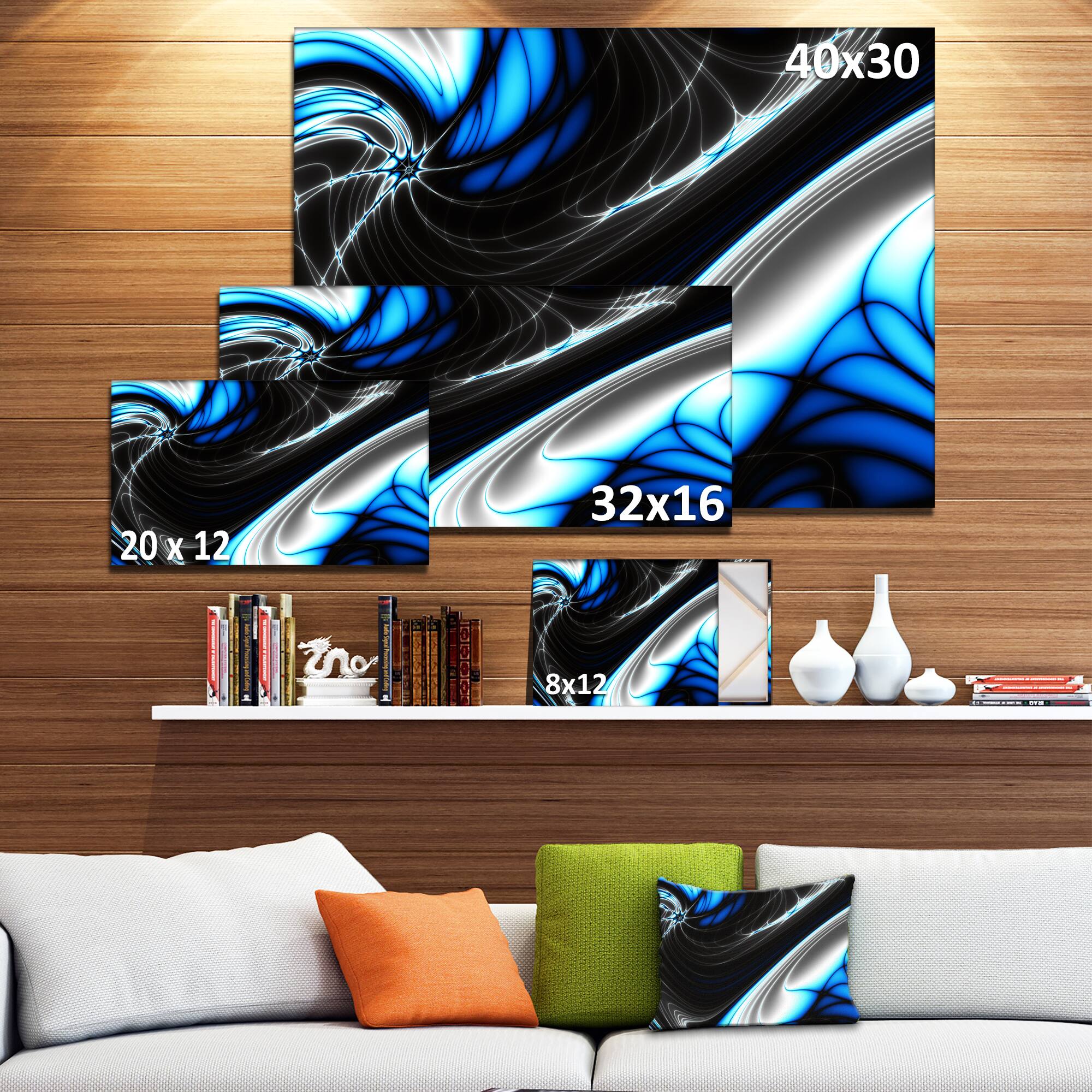 Designart - Fractal Artwork for Creative Design - Abstract Canvas Wall Art Print