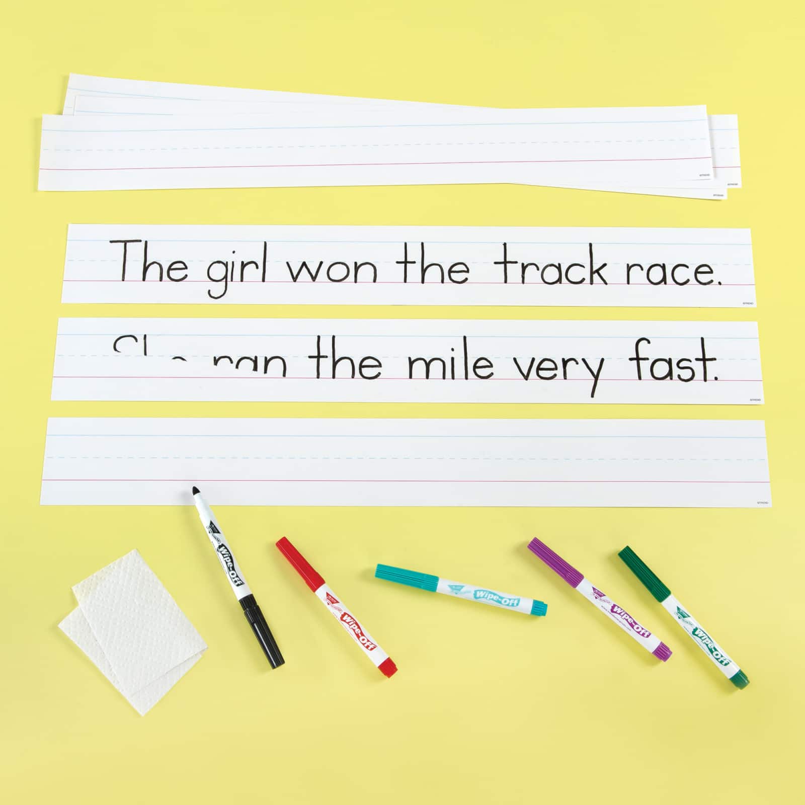 Trend Enterprises® Wipe-Off® White Sentence Strips, 180ft.