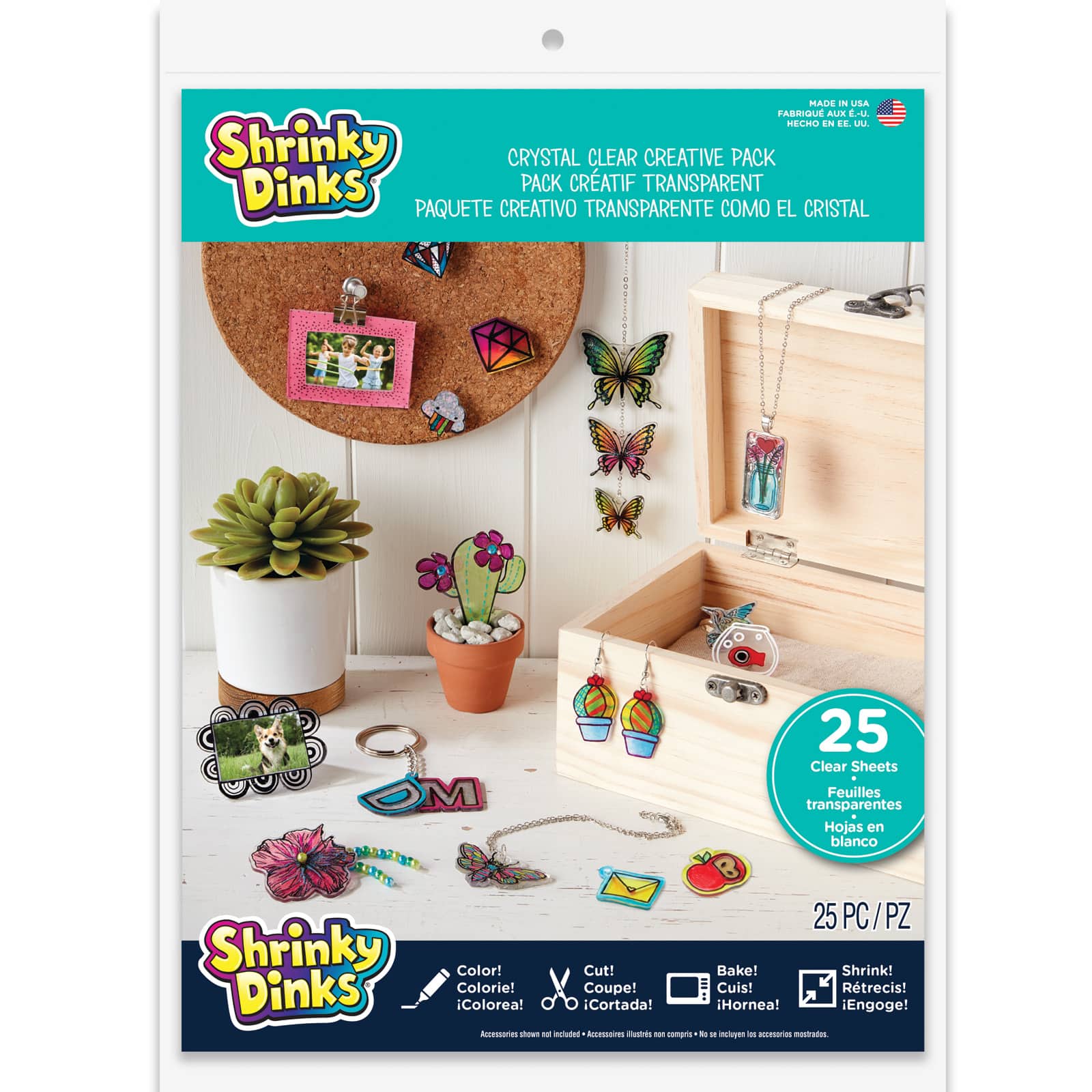10 Packs: 25 ct. (250 total) Shrinky Dinks® Crystal Clear Creative Pack