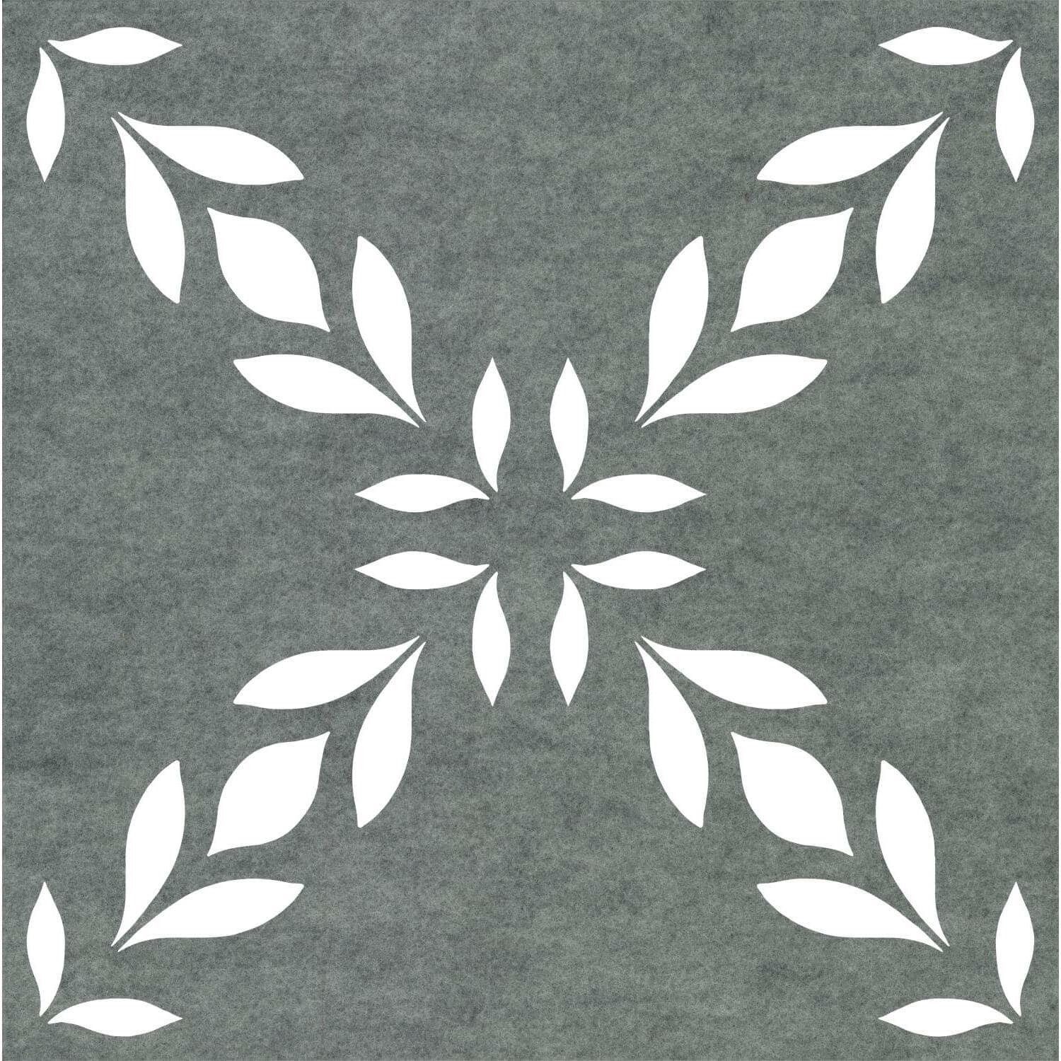 Rommates Gray Botanical Trellis Acoustical Peel & Stick Tiles