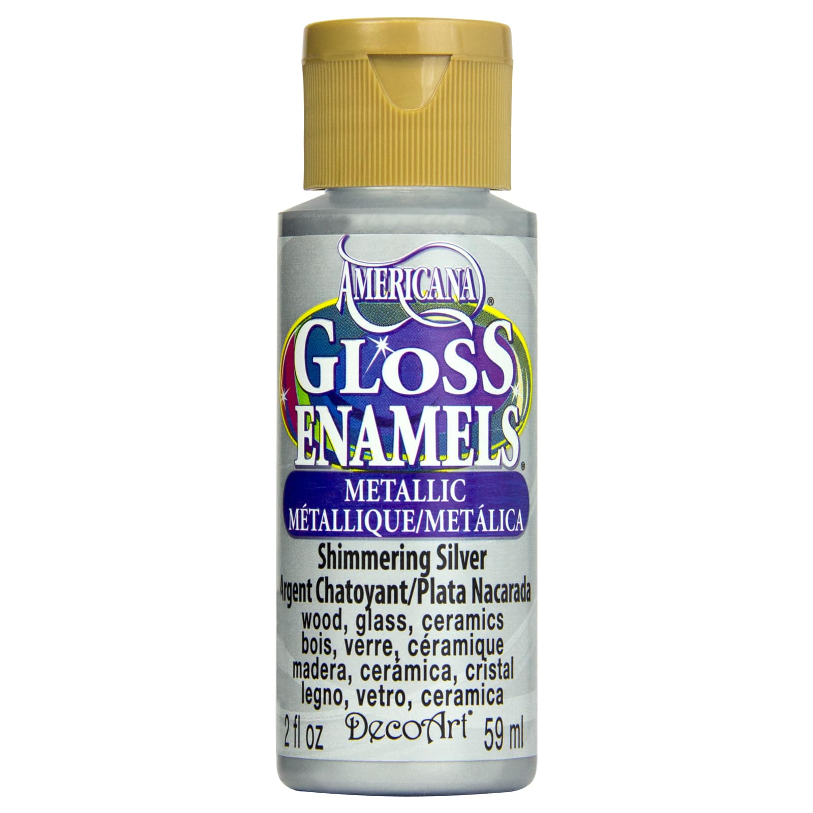 12 Pack: DecoArt® Americana® Gloss Enamels® Metallic Paint, 2 oz.