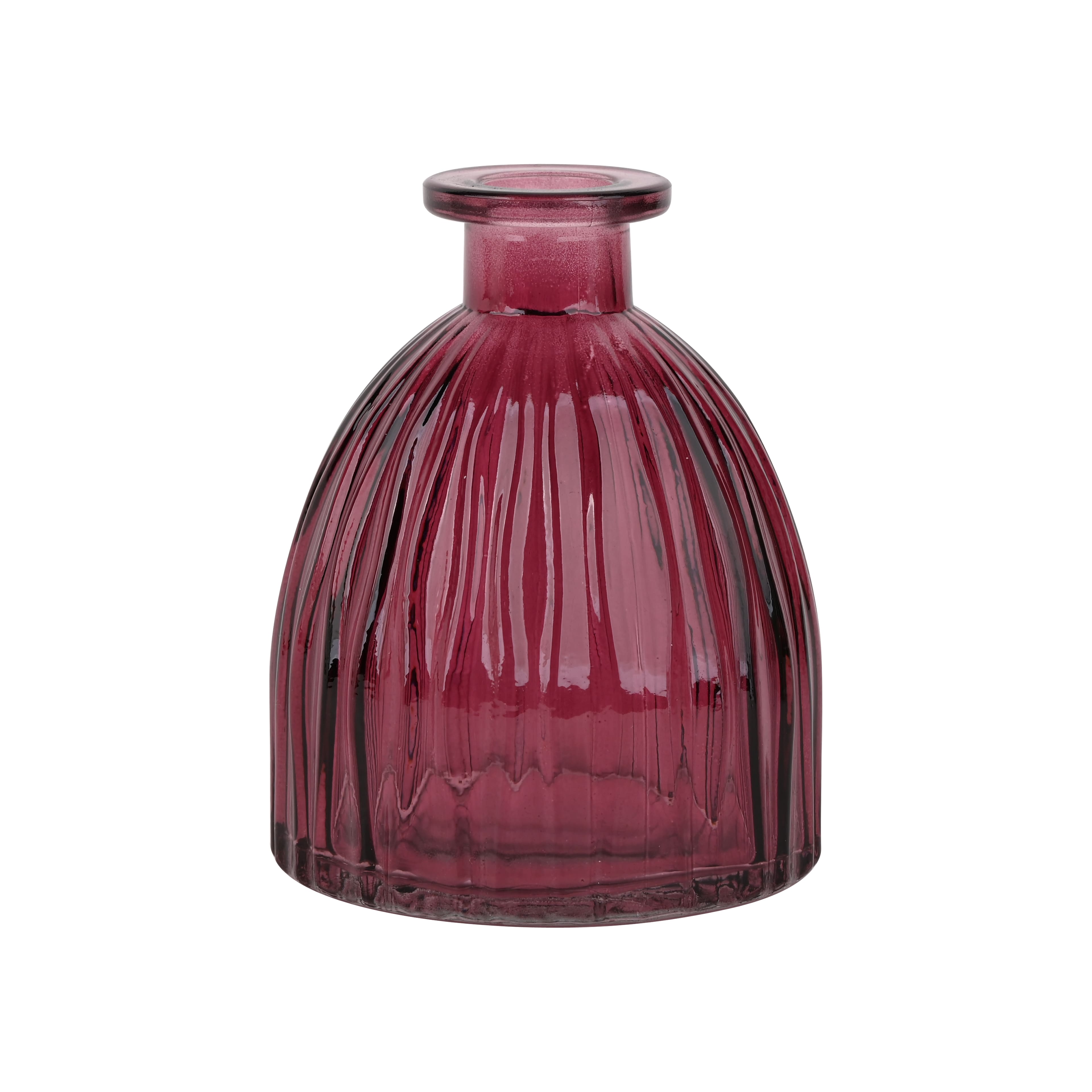 4&#x22; Ribbed Glass Vase Decorative Container by Ashland&#xAE;