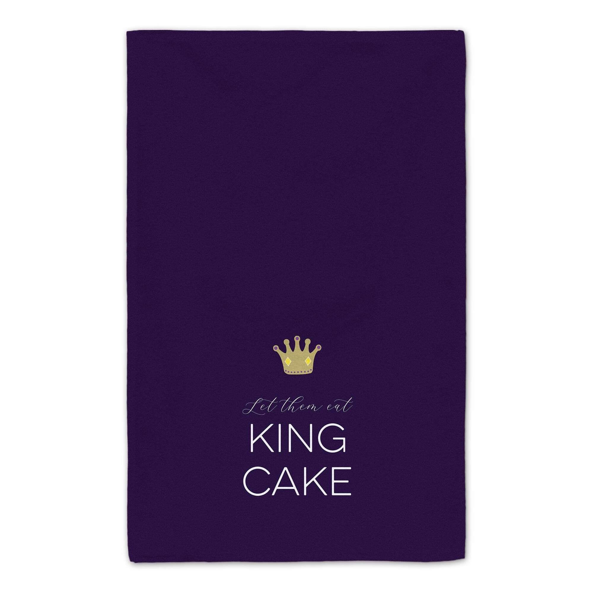 Let Them Eat King Cake Mardi Gras Tea Towel Set