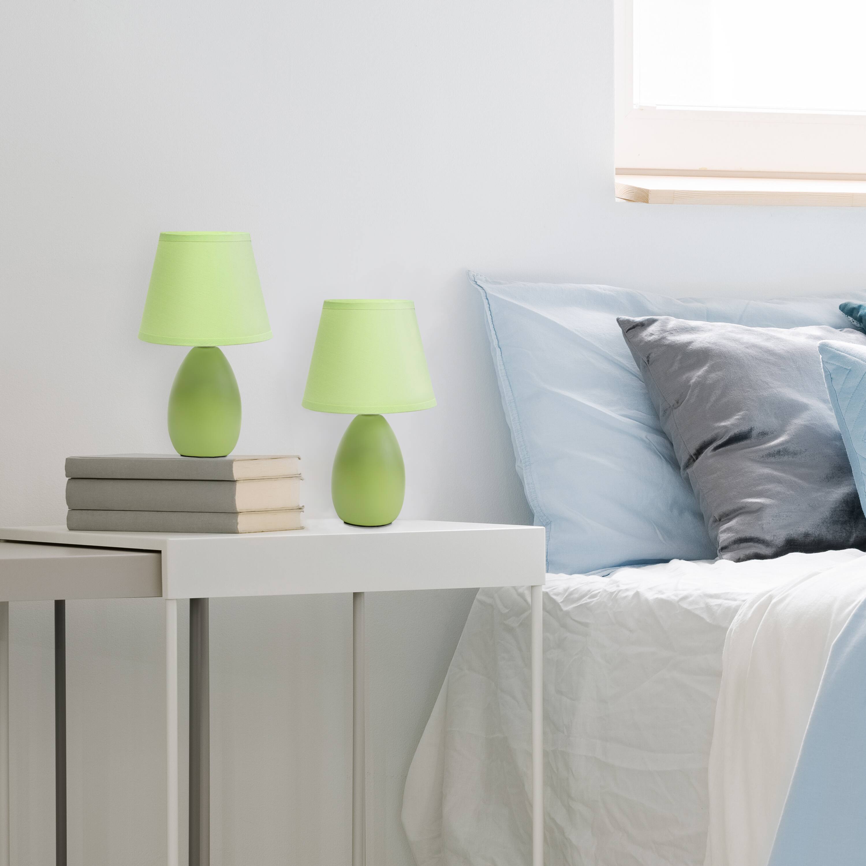 Simple Designs Mini Egg Oval Ceramic Table Lamp