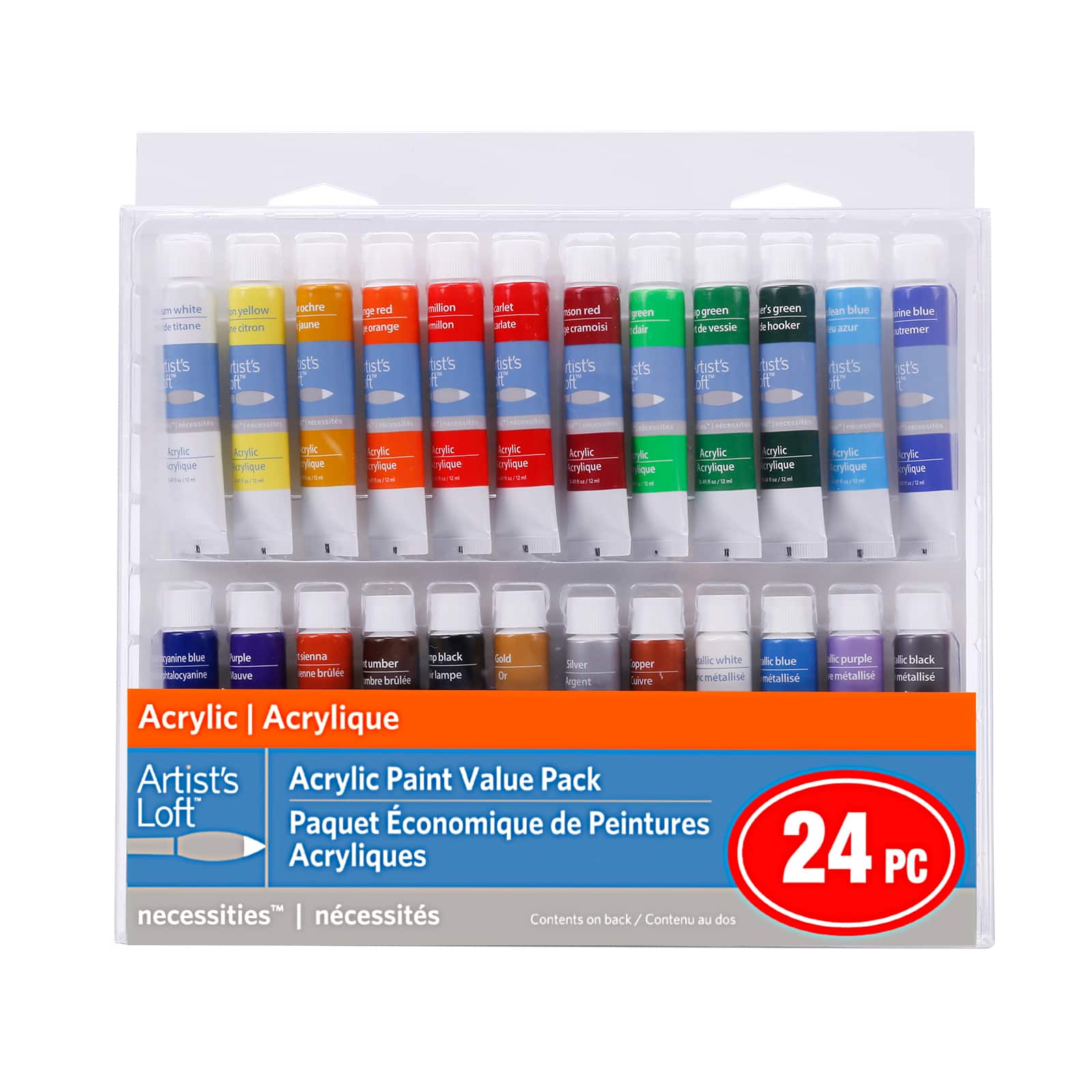 Painting Supplies Acrylic Paint Set 12 24 Colors 12ml Art Craft