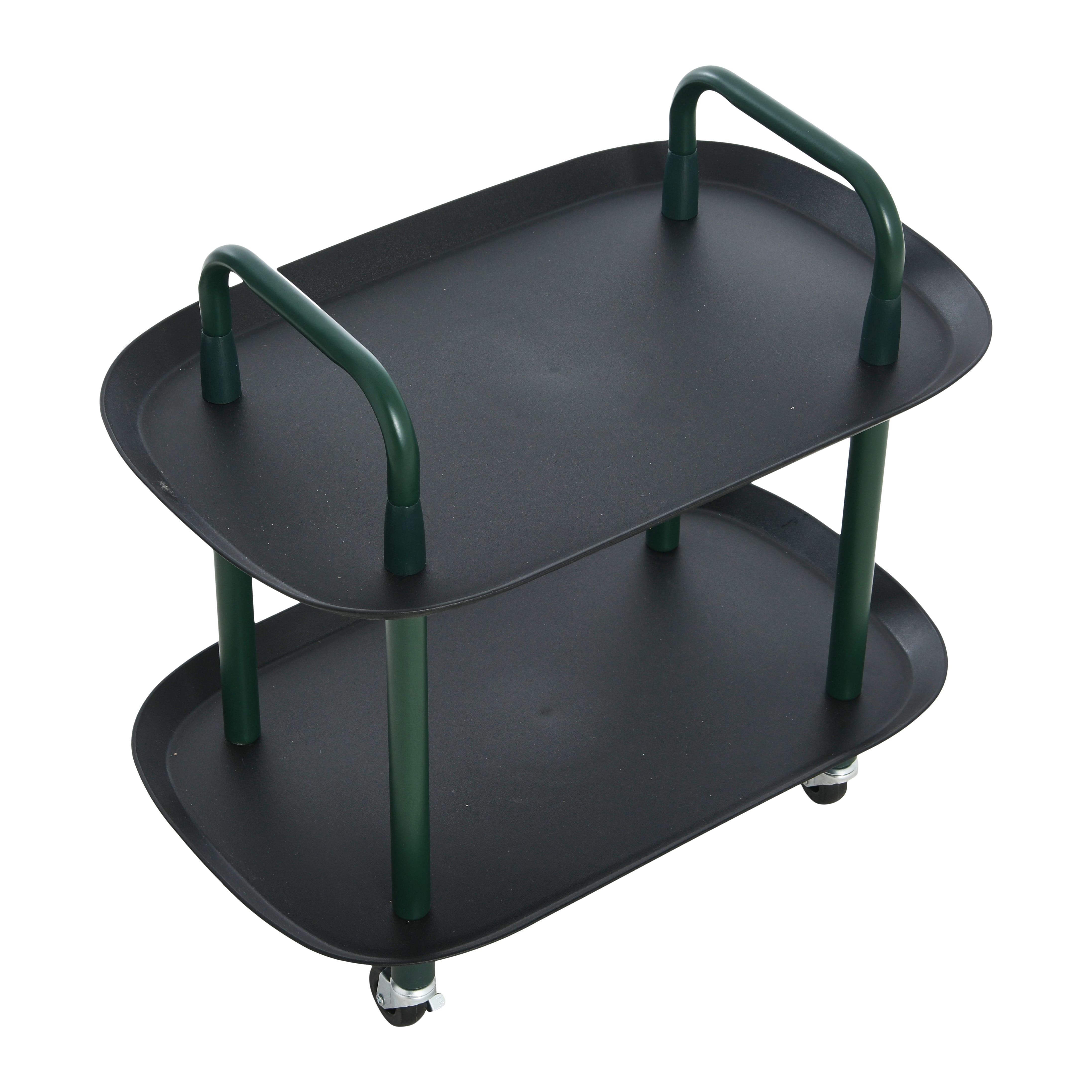 Hello Honey® Main + Mesa™ 2-Tier Modern Plastic and Metal Trolley