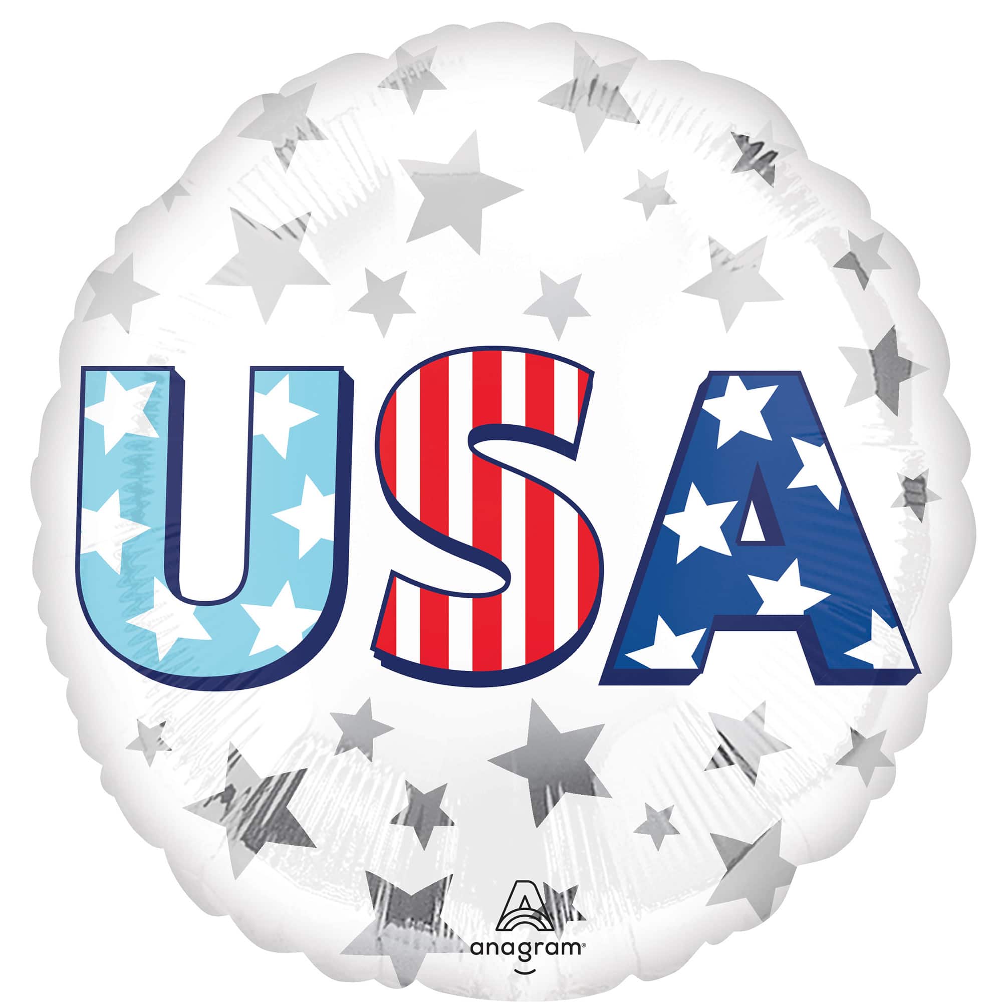 17&#x22; USA Bursts Foil Balloon