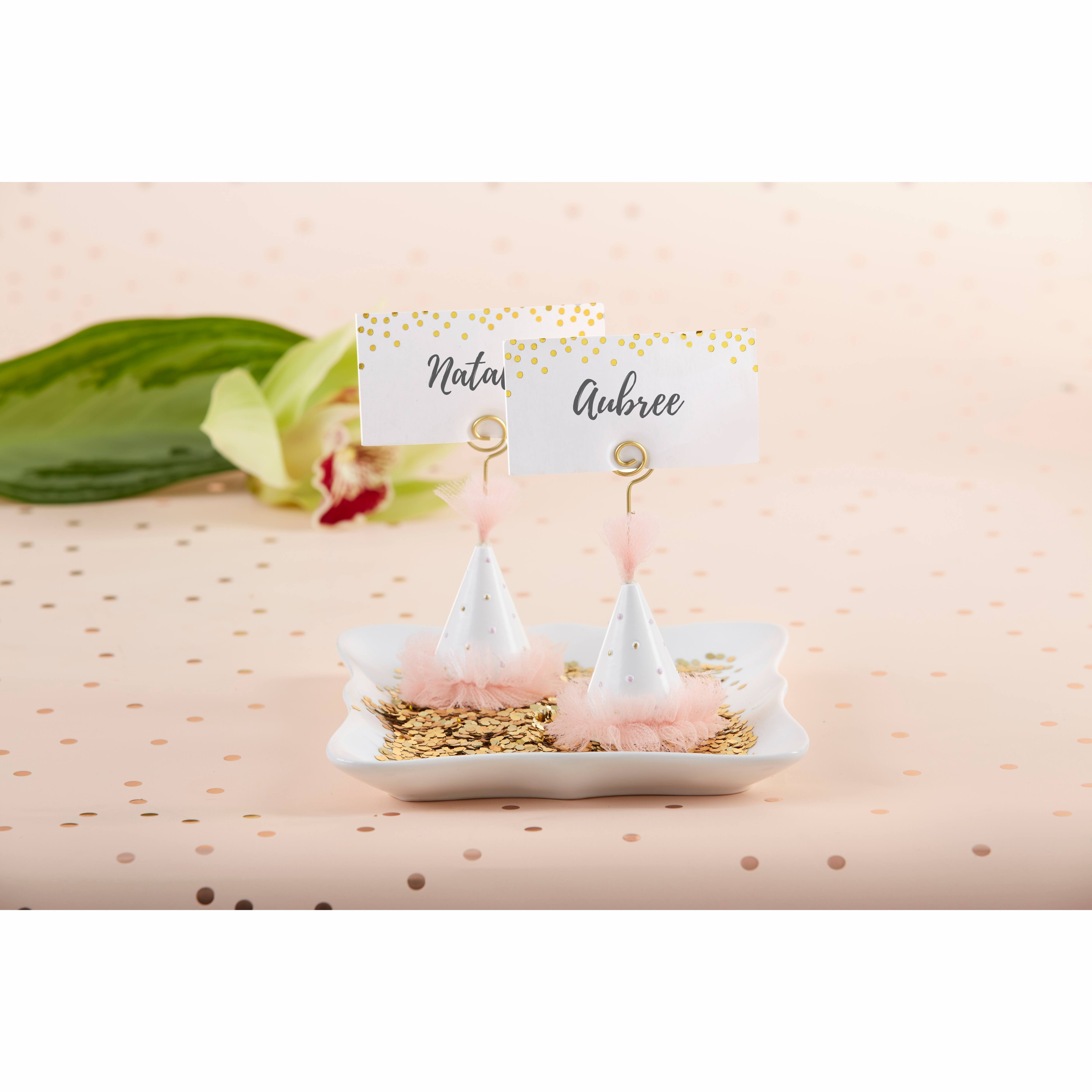 Kate Aspen® Pink Party Hat Place Card Holder, Set of 12