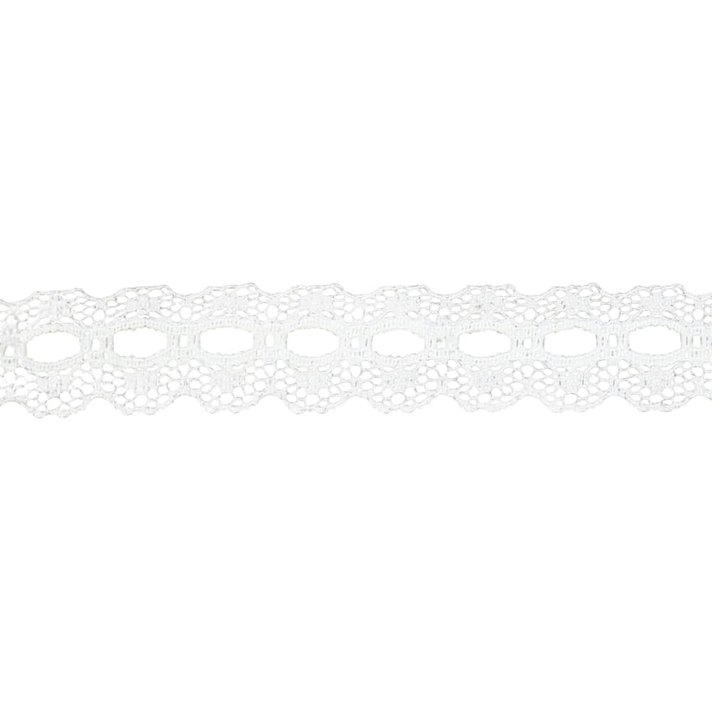 JAM Paper 13/16" x 25yd. Ivory Scallop Lace Ribbon