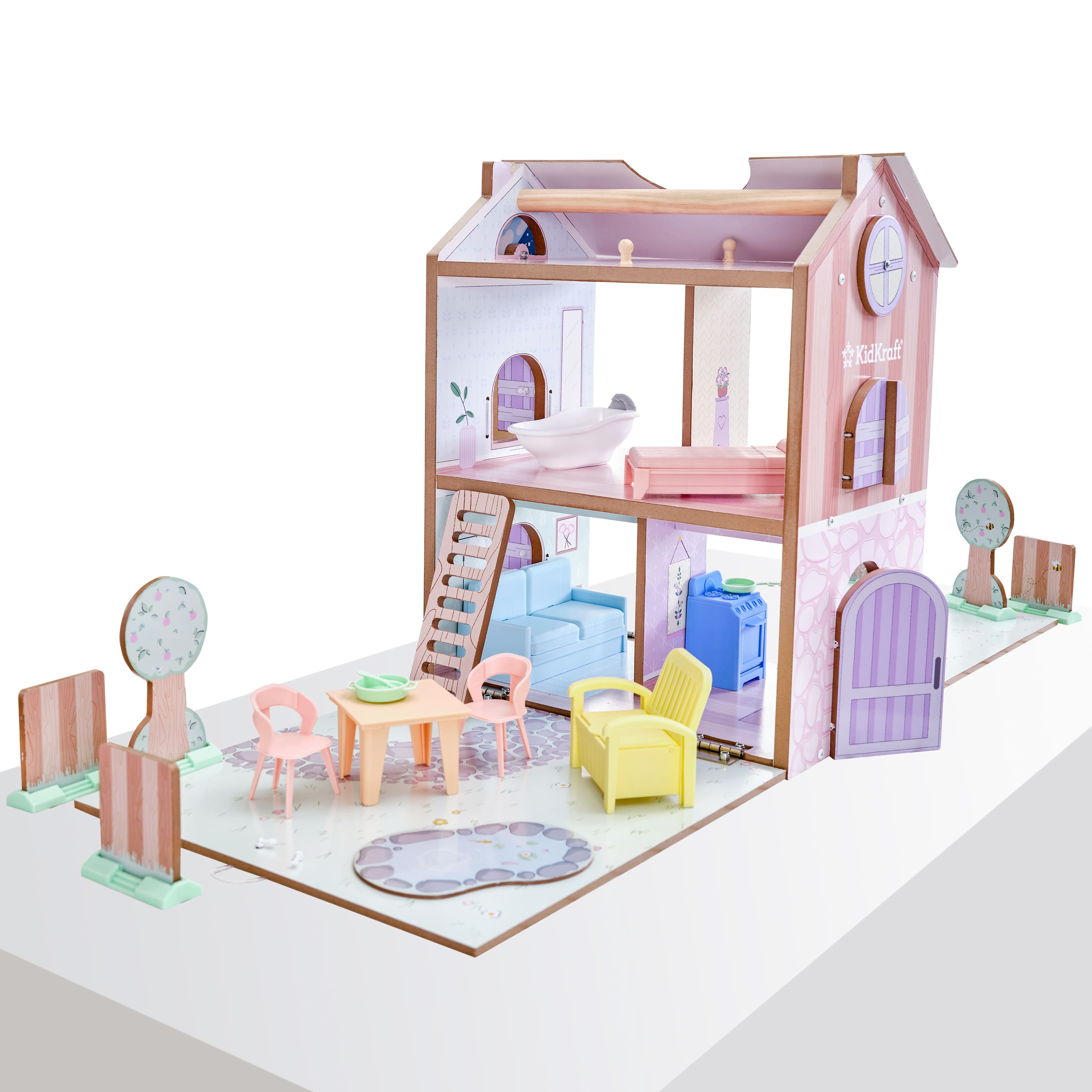 KidKraft Play & Store Cottage Wooden Dollhouse with 36 Accessories