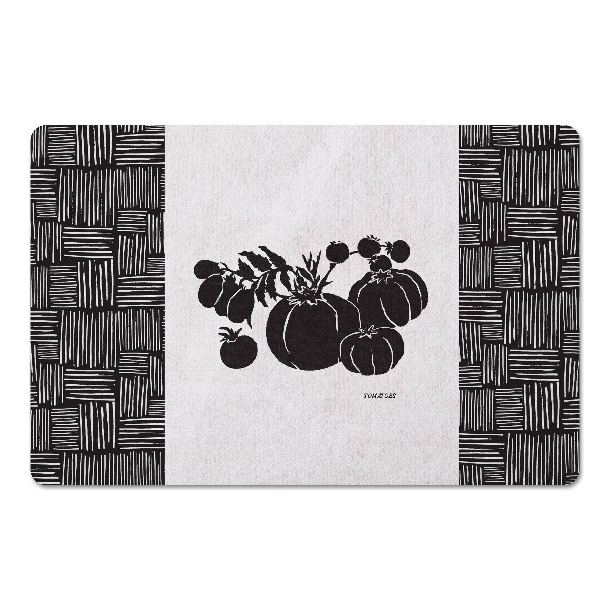 Block Print Tomatoes 27" x 18" Floor Mat