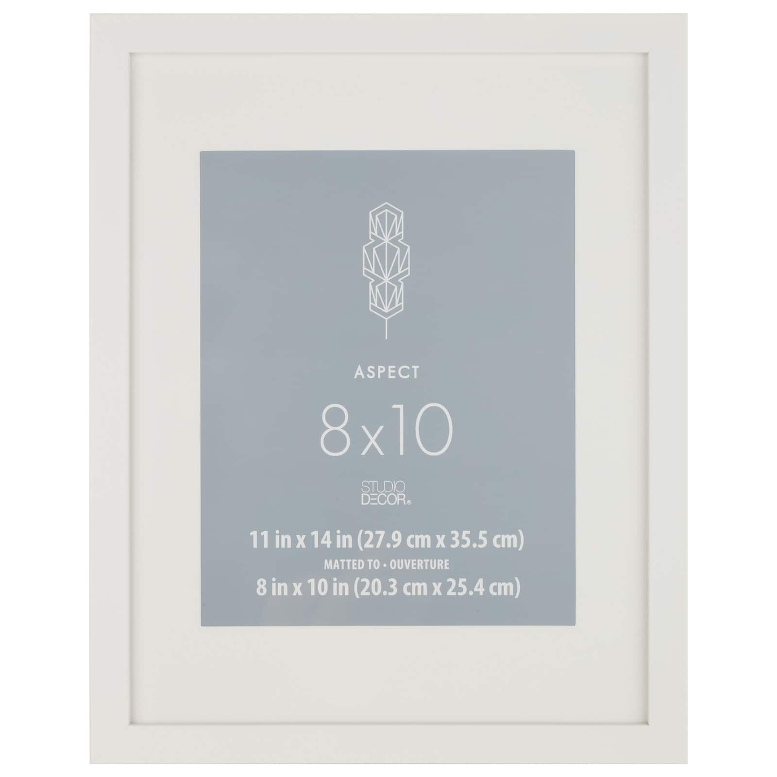 8 Pack: White 8" x 10" Frame with Mat, Aspect by Studio Décor®