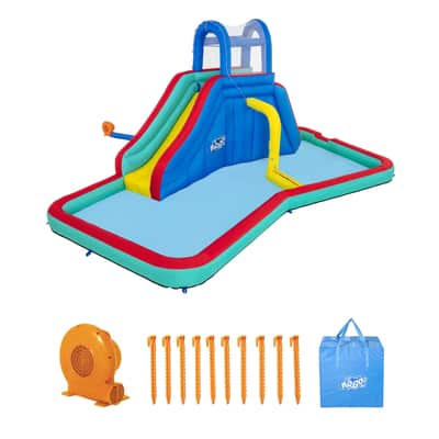 Bestway H2OGO Waterfall Waves Mega Kids Inflatable Water Park | 18.6ft x 13ft x 8.8ft | Michaels