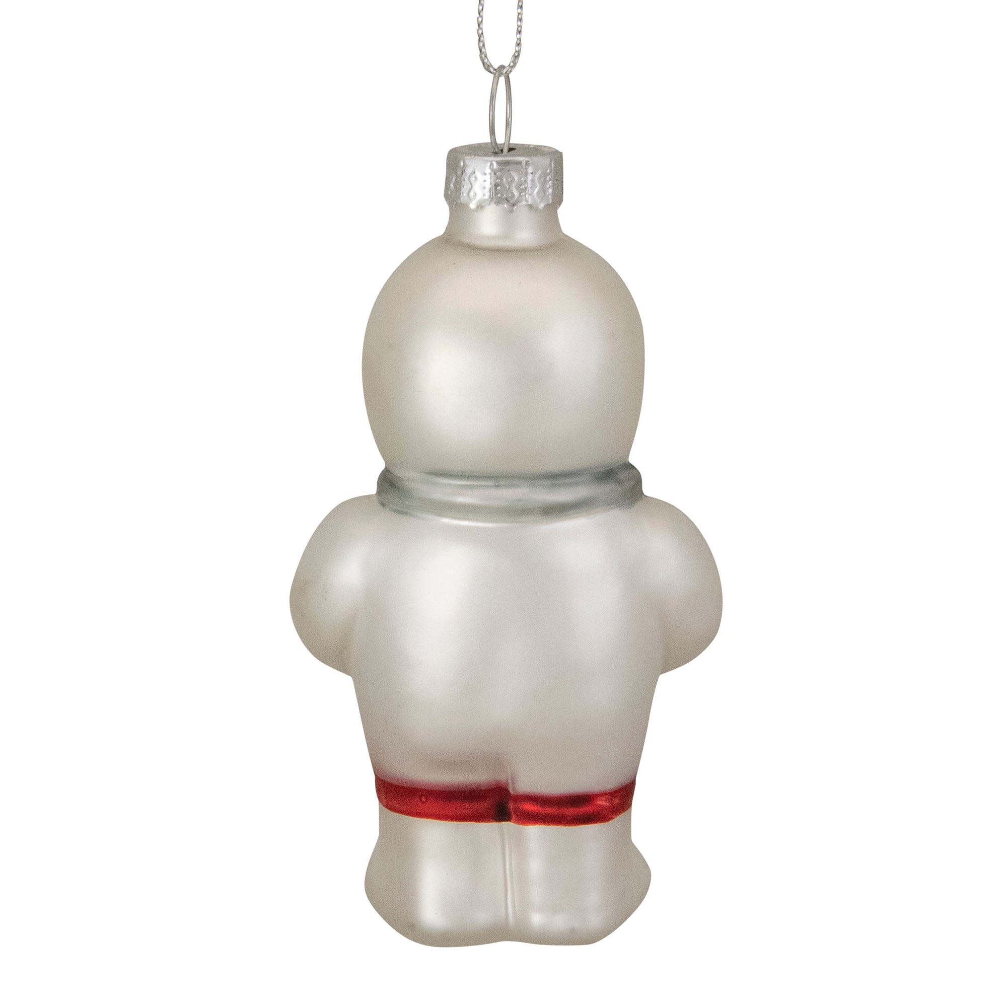 3.5" White & Gold Glass Astronaut Christmas Ornament