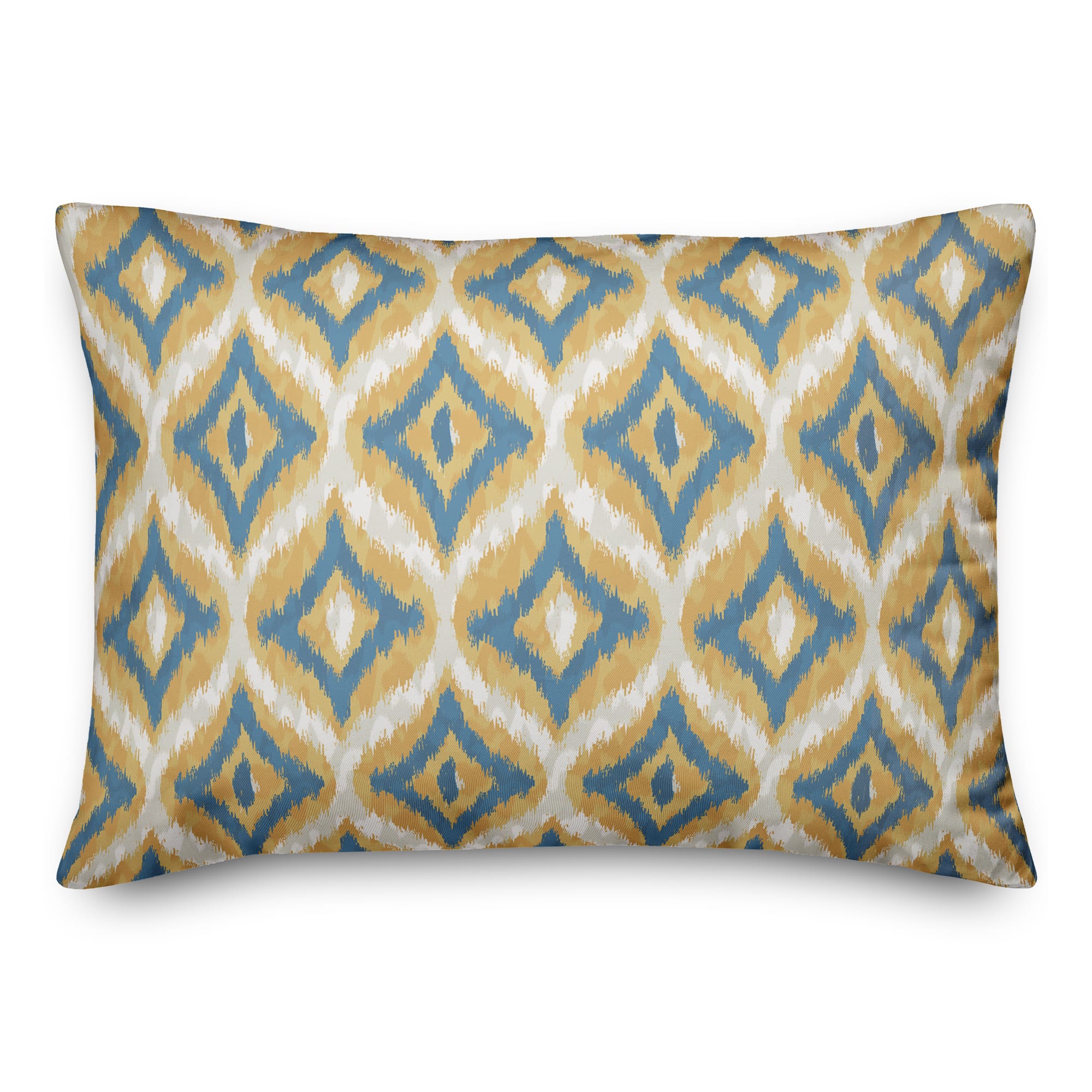 Yellow discount ikat pillow