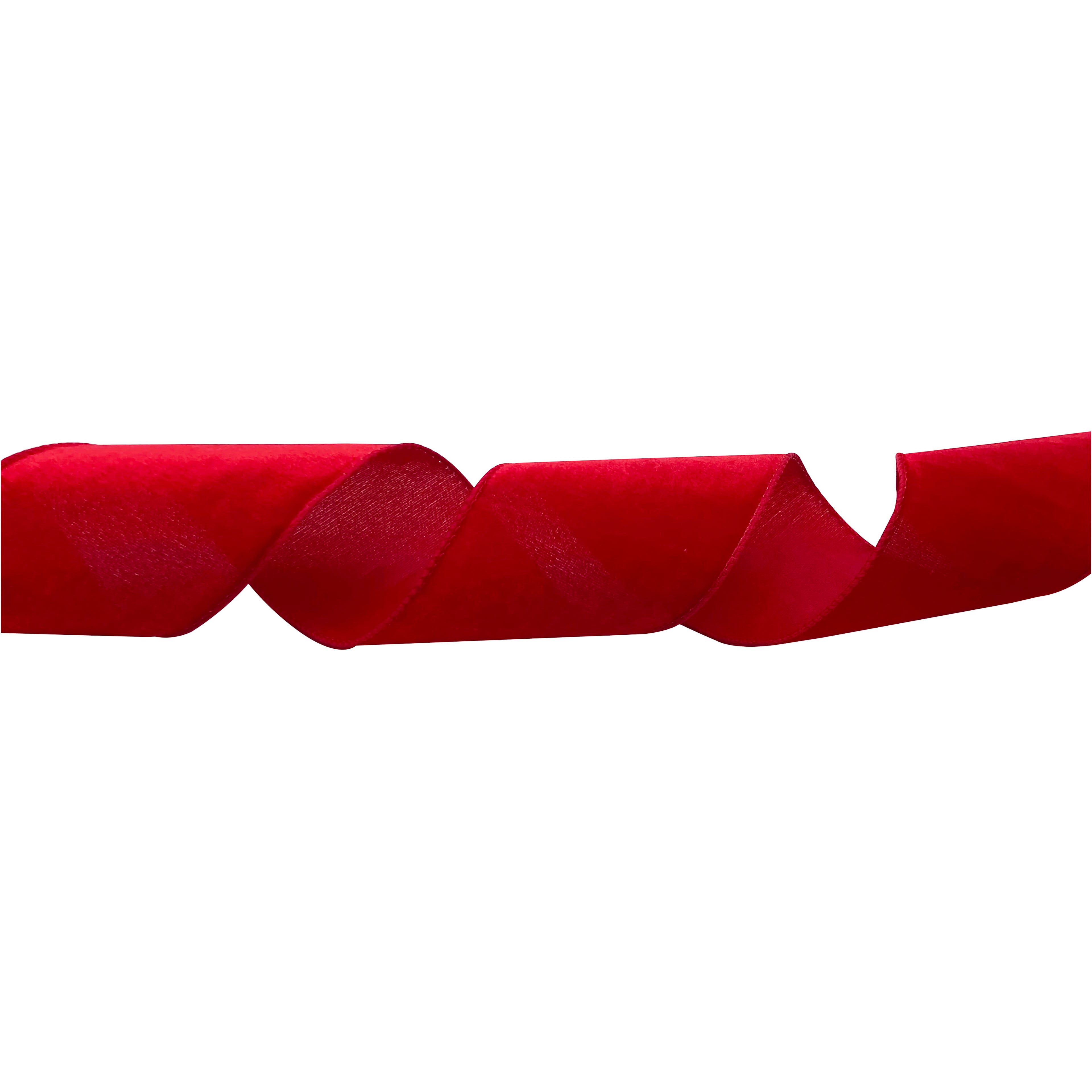 3.5&#x22; x 25ft. Velvet Wired Ribbon by Celebrate It&#x2122; Christmas