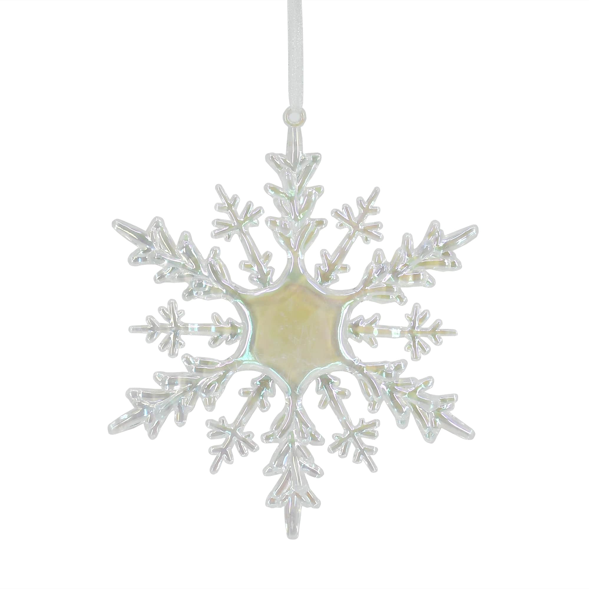 6.25&#x22; Iridescent Snowflake Plastic Ornament by Ashland&#xAE;