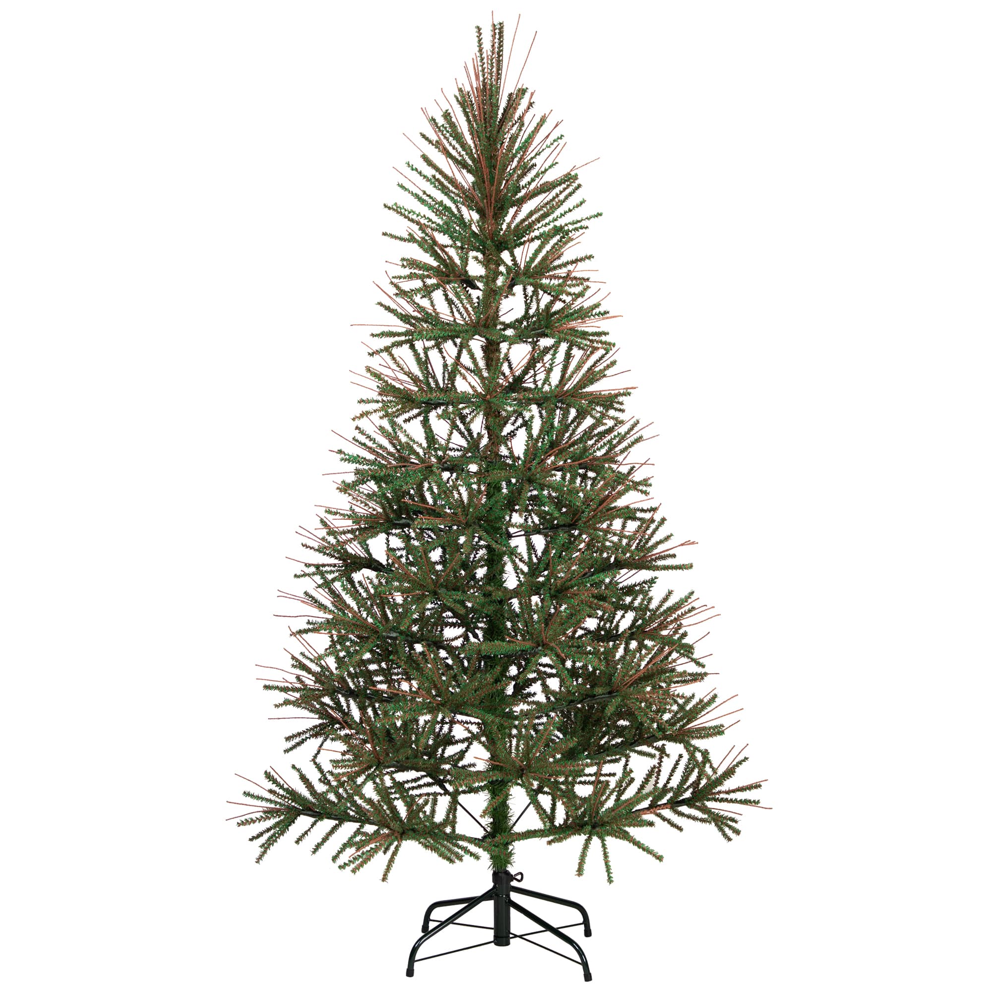 6ft. Unlit Two-Tone Warsaw Twig Artificial Christmas Tree with Stand