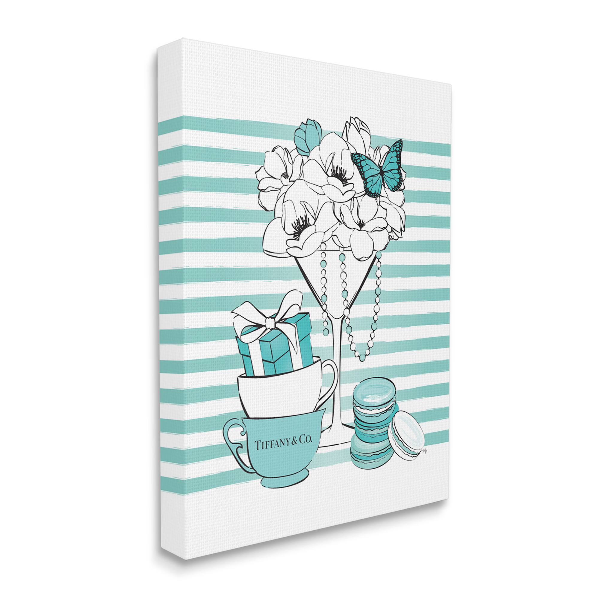 Stupell Industries Glass of Glam Fashion Illustration Wall Accent