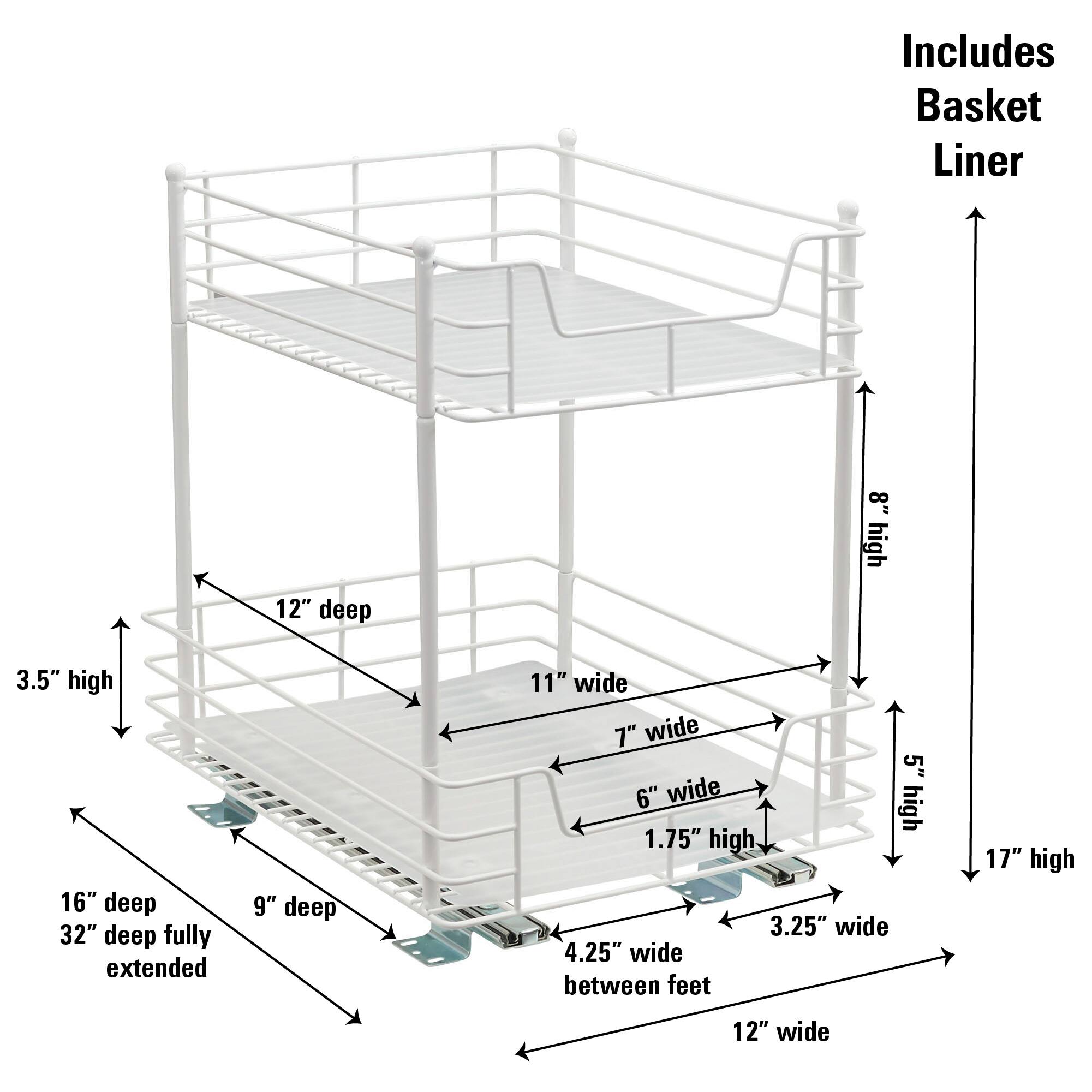 Household Essentials Glidez 2-Tier Cabinet Organizer