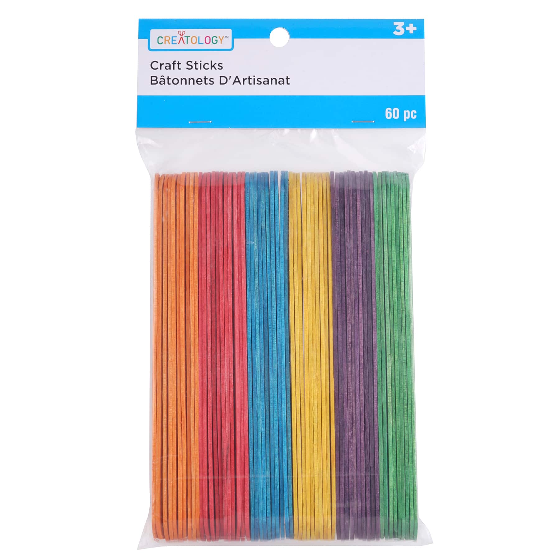 12 Packs: 60 ct. (720 total) 6&#x22; Multicolor Wood Craft Sticks by Creatology&#x2122;