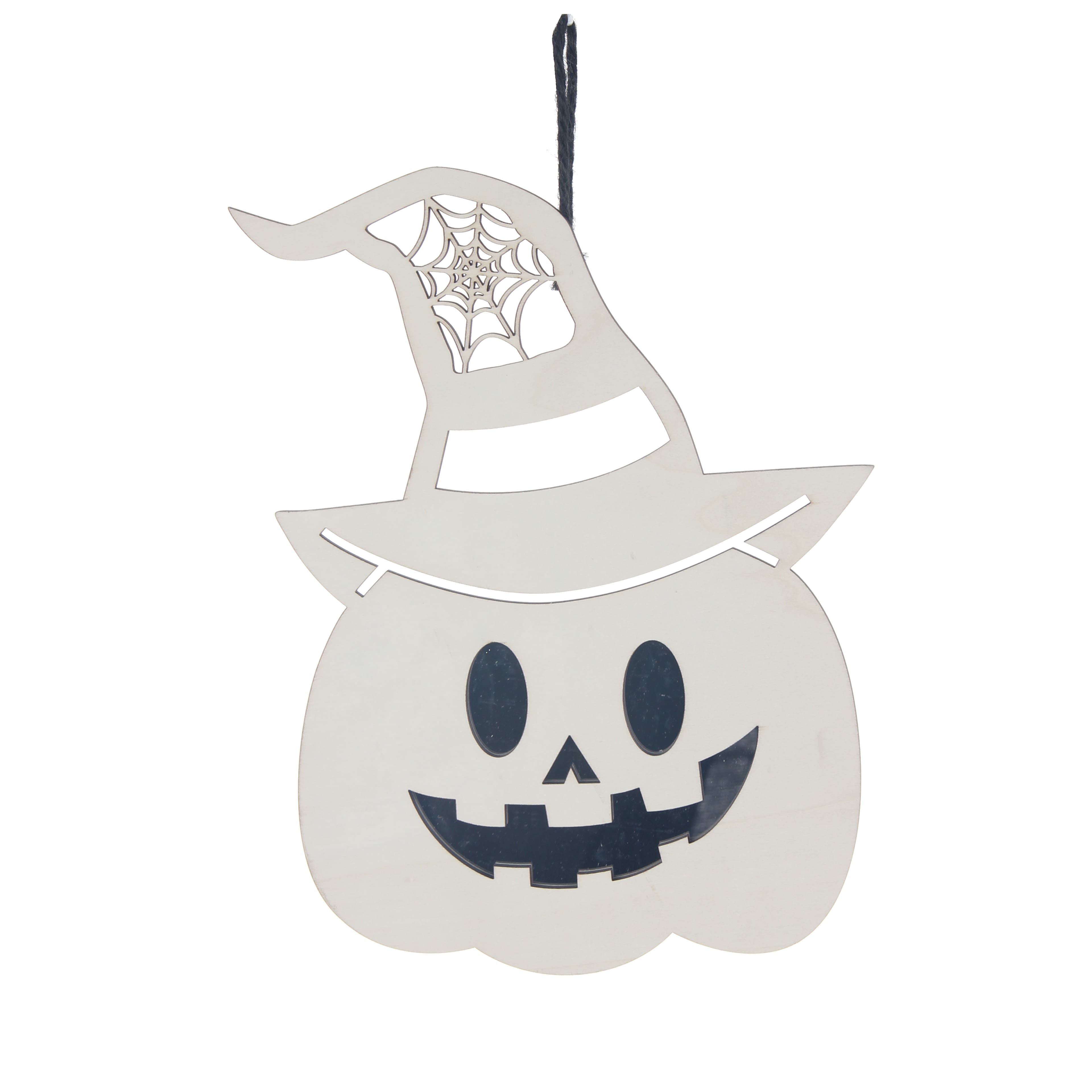 11.75&#x22; DIY Jack-o&#x27;-Lantern Hanging Wood D&#xE9;cor by Make Market&#xAE;