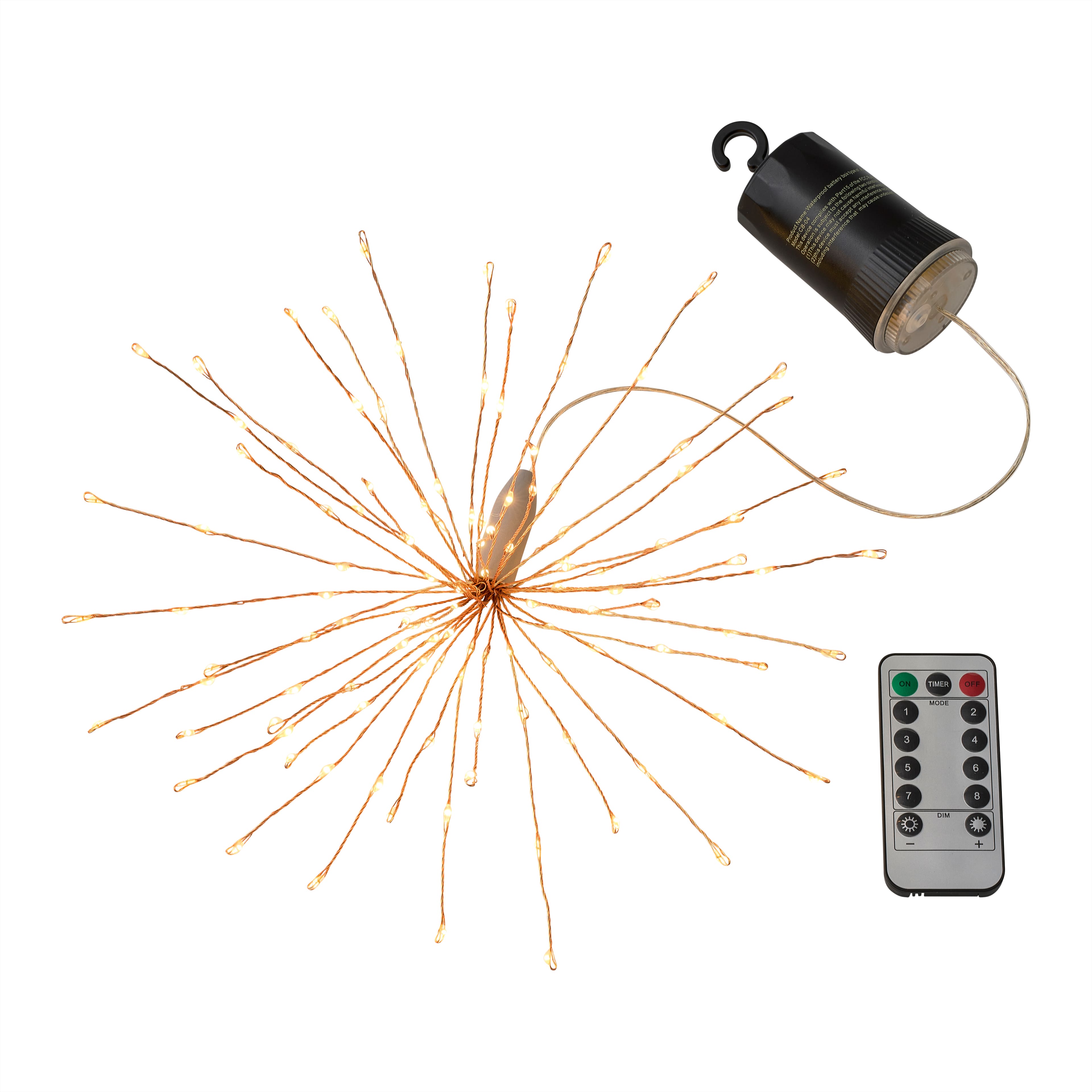 120ct. Warm White LED Copper String Lights Starburst by Ashland&#xAE;