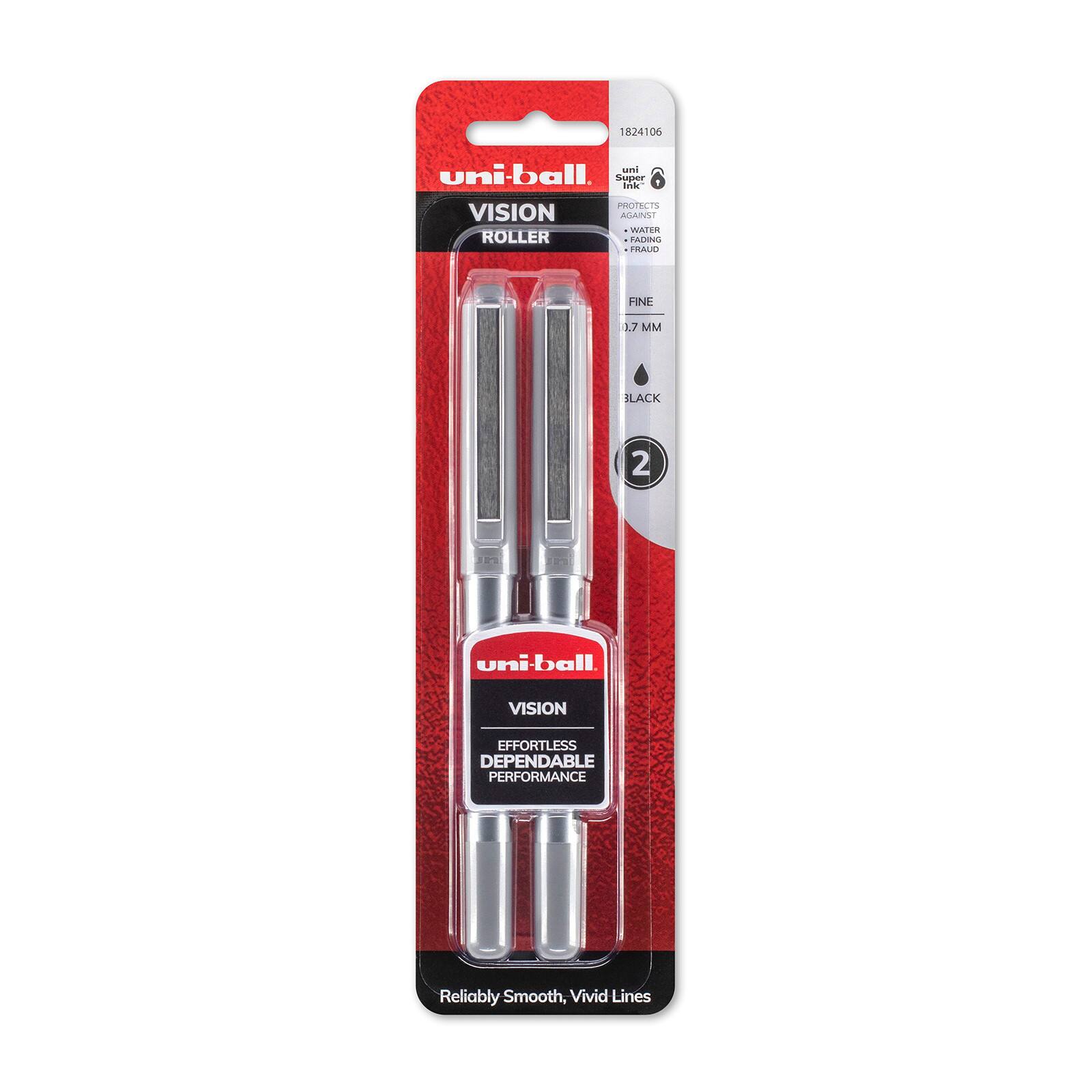 Uni-Ball® Vision Rollerball Black 0.7mm Pen Set