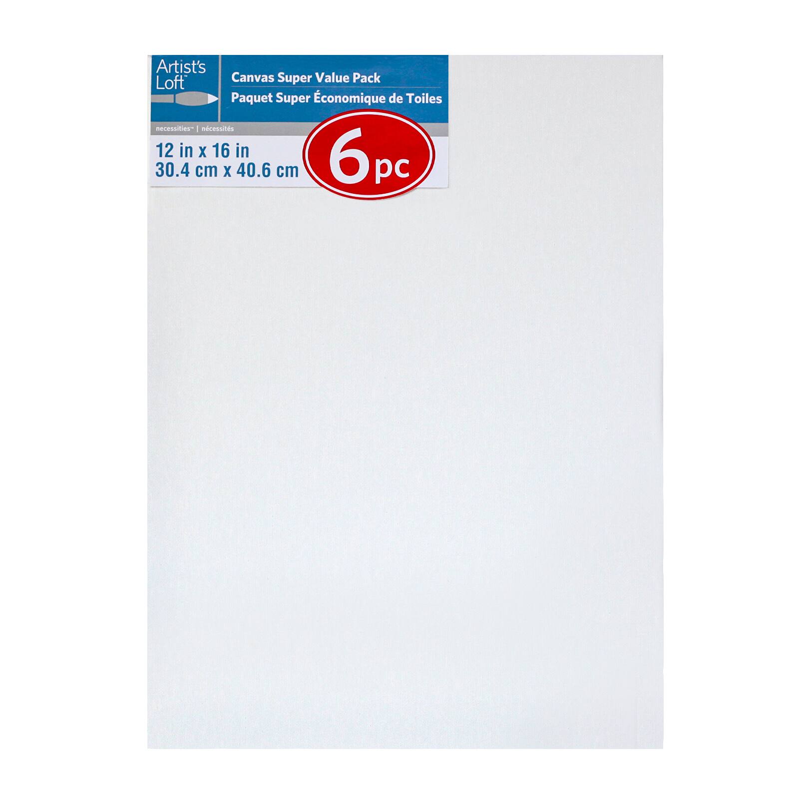 4 Packs: 6 ct. (24 total) 12" x 16" Super Value Canvas by Artist's Loft®
