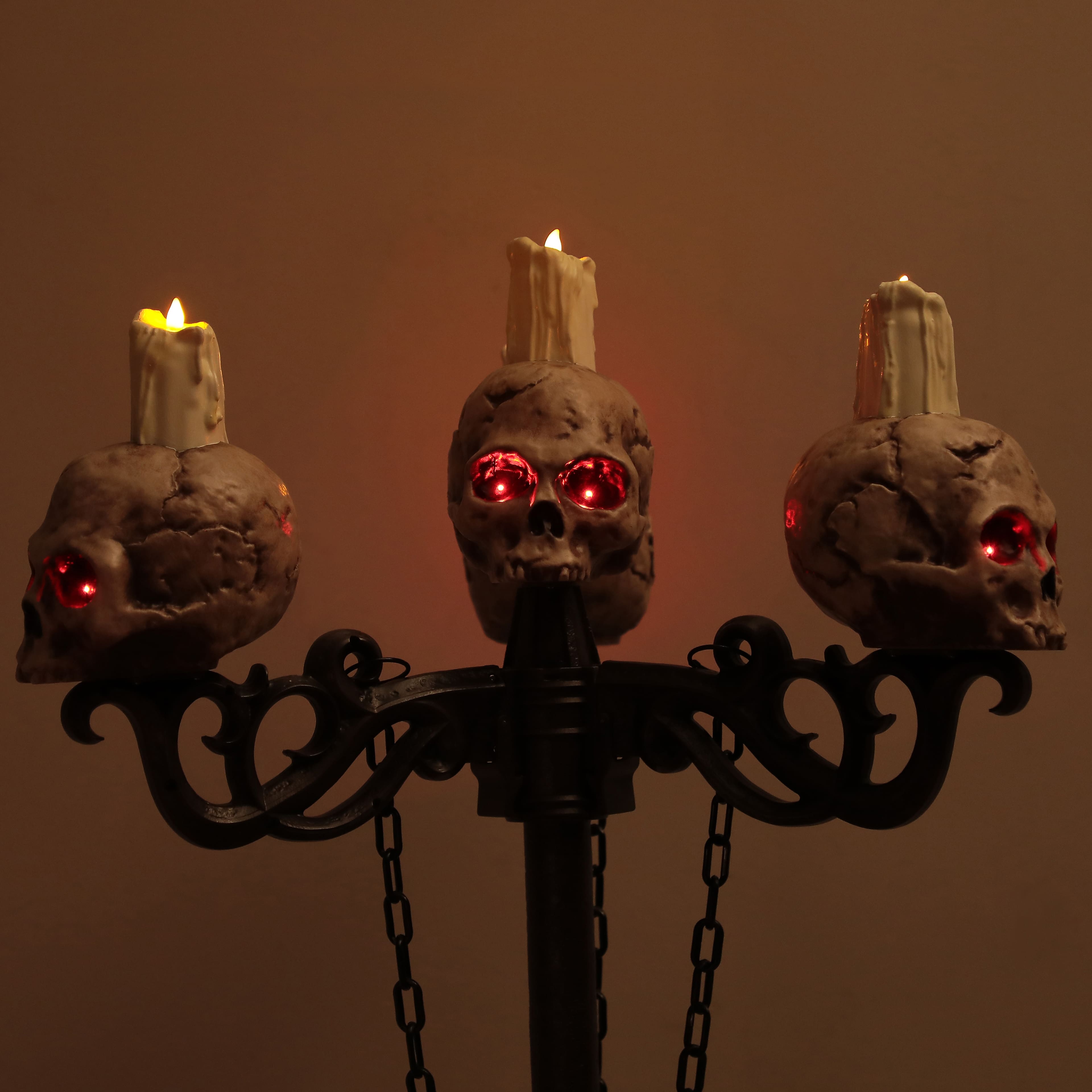 3-In-1 Lighted Skull Candelabra by Ashland&#xAE;