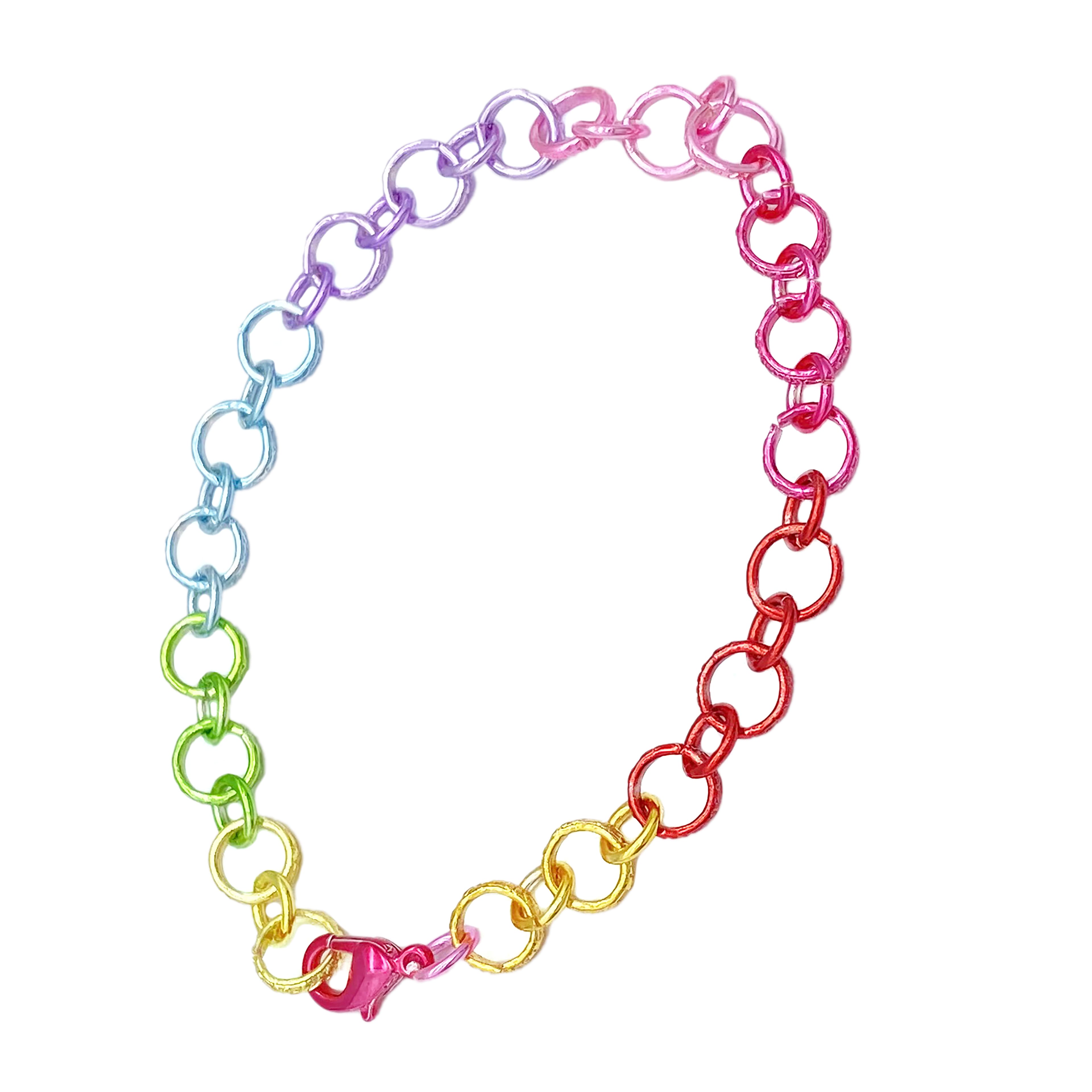 12 Pack: Rainbow Long & Short Charm Bracelet by Bead Landing™