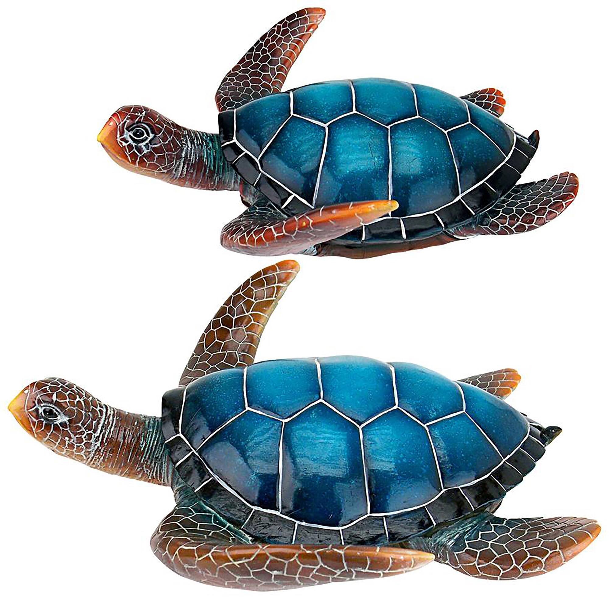 Design Toscano 12" Blue Sea Turtle Statues, 2ct.