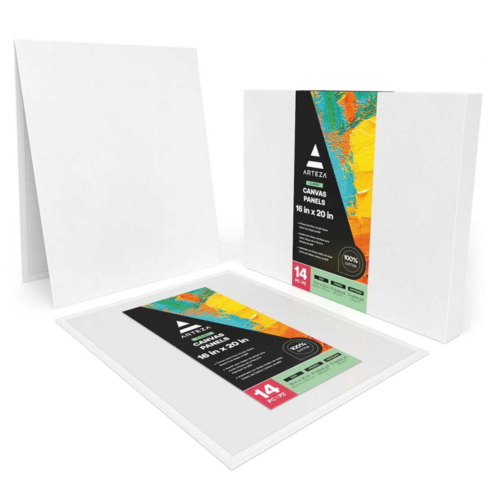 Arteza® 16" x 20" White Canvas Panels, 14ct.