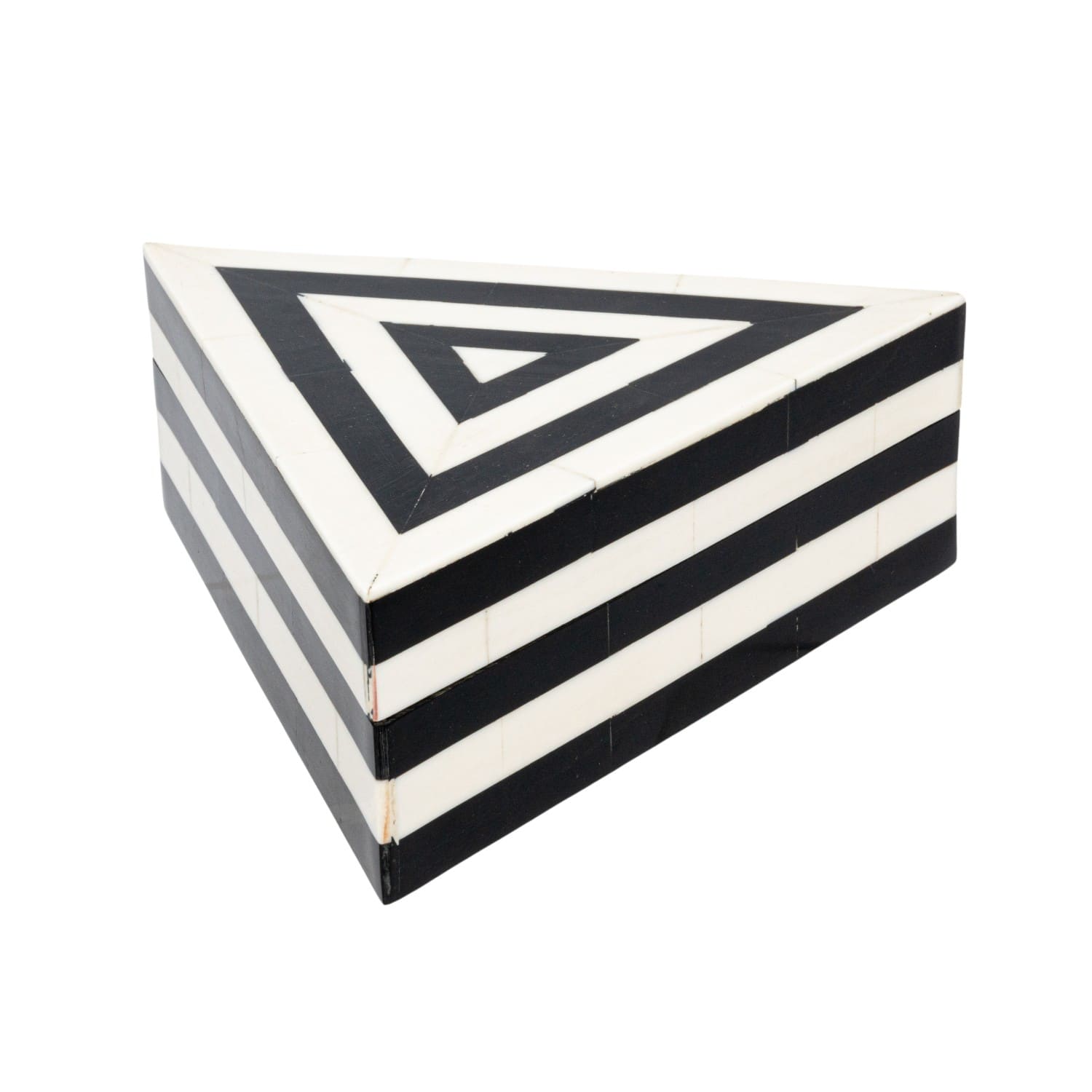 Hello Honey® 7" Black & White Striped Triangular Box