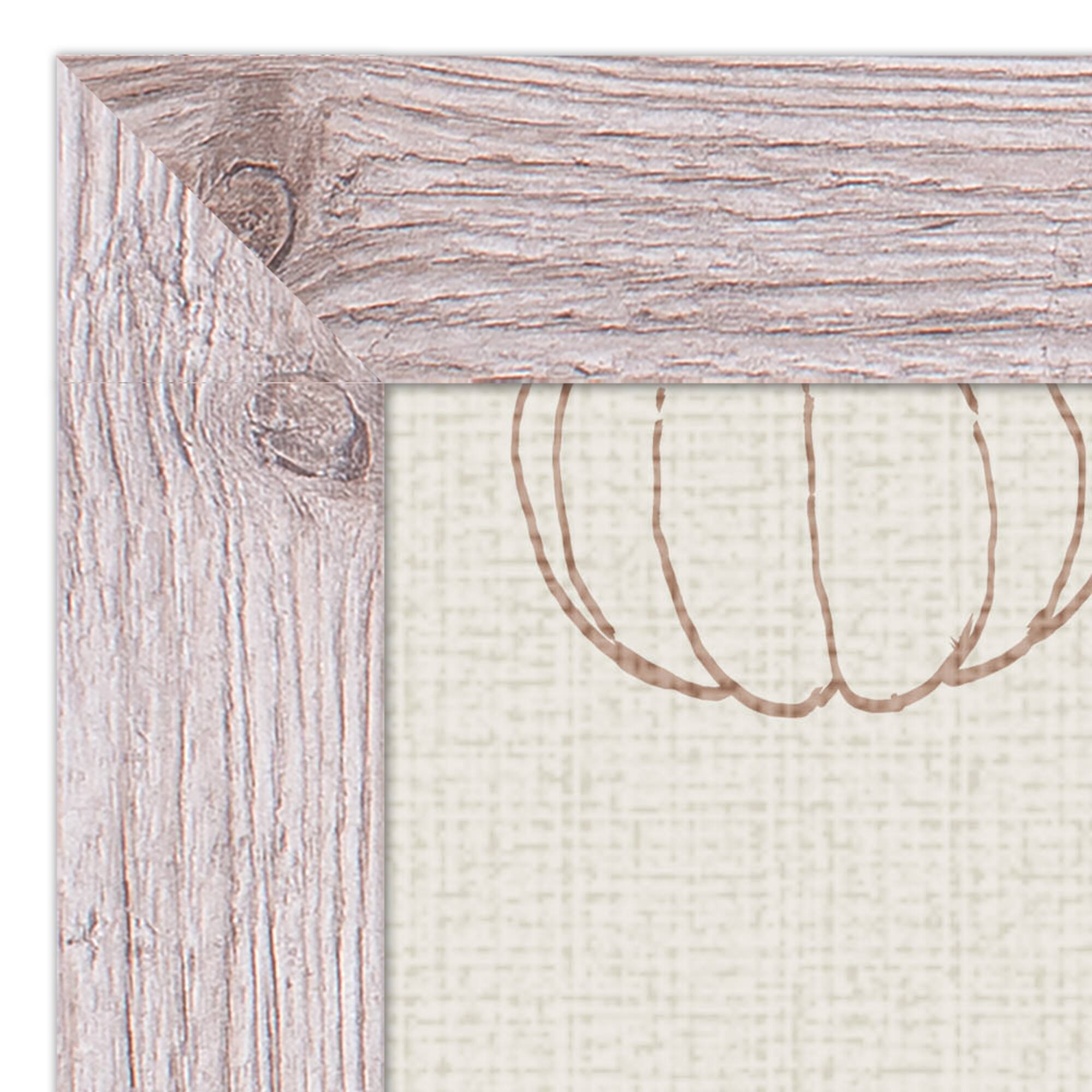 Dusty Rose Pumpkin Give Thanks Print in Western White Frame