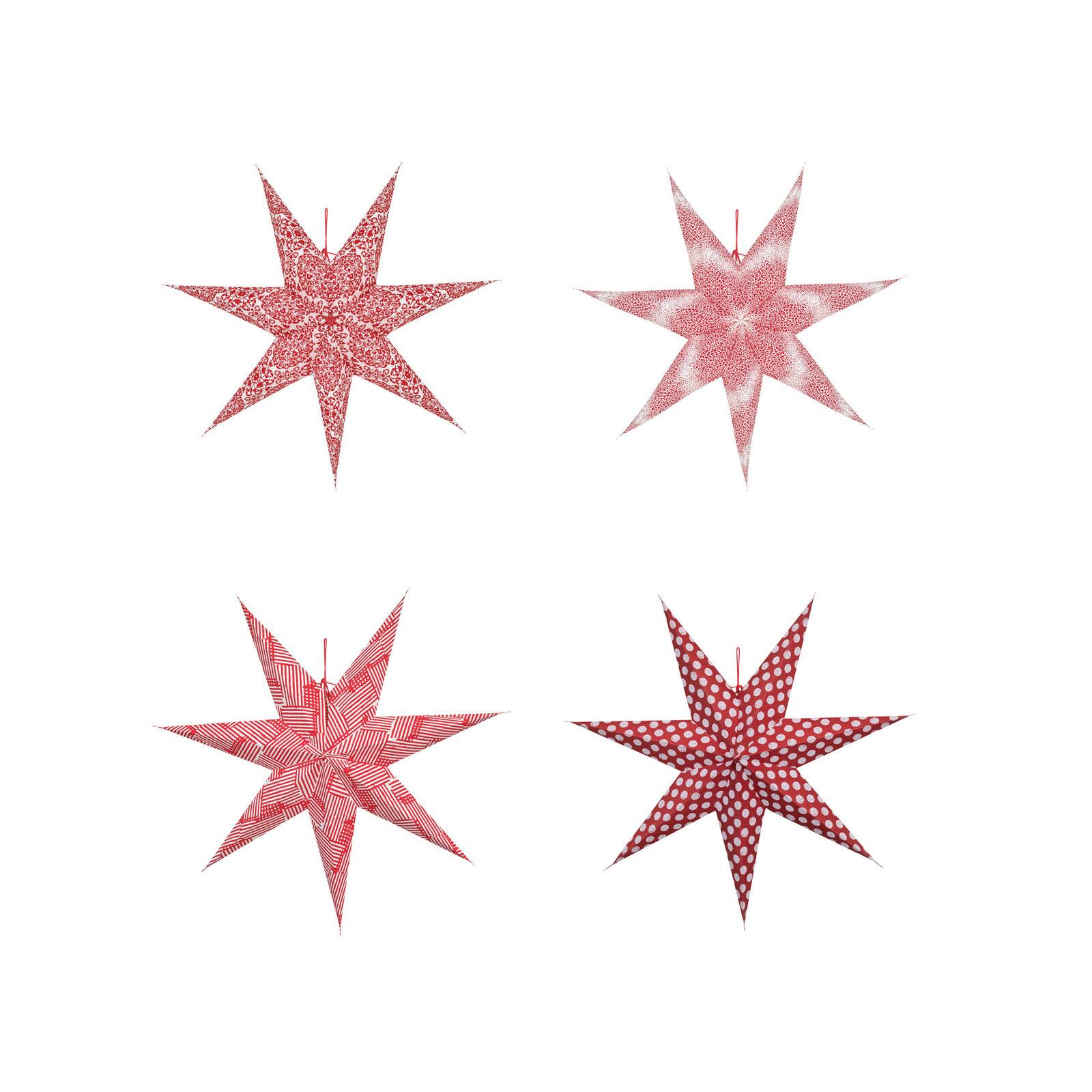 Hello Honey&#xAE; 24&#x22; Red LED Paper Star Ornaments Set