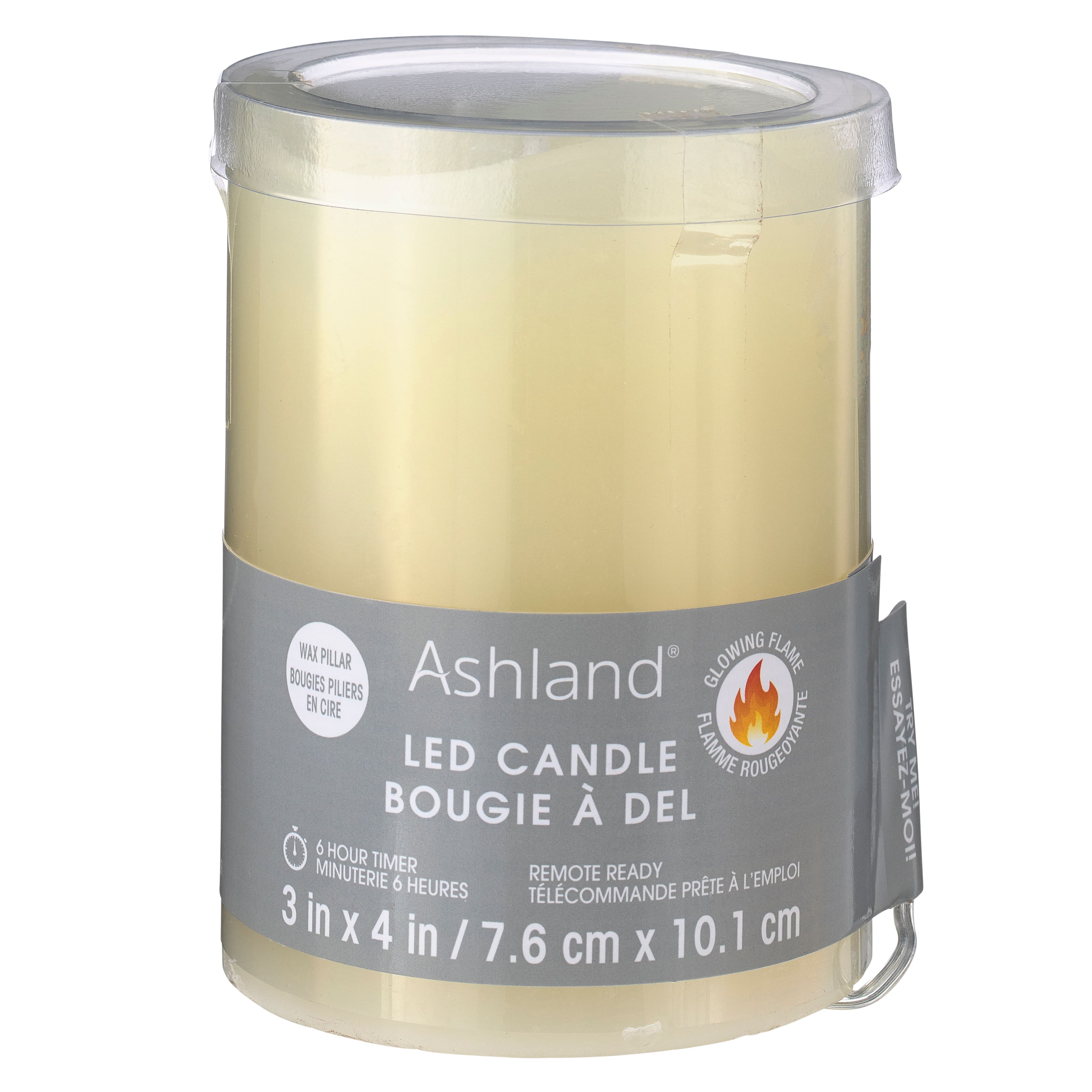 3" x 4" LED Flame Pillar Candle by Ashland®