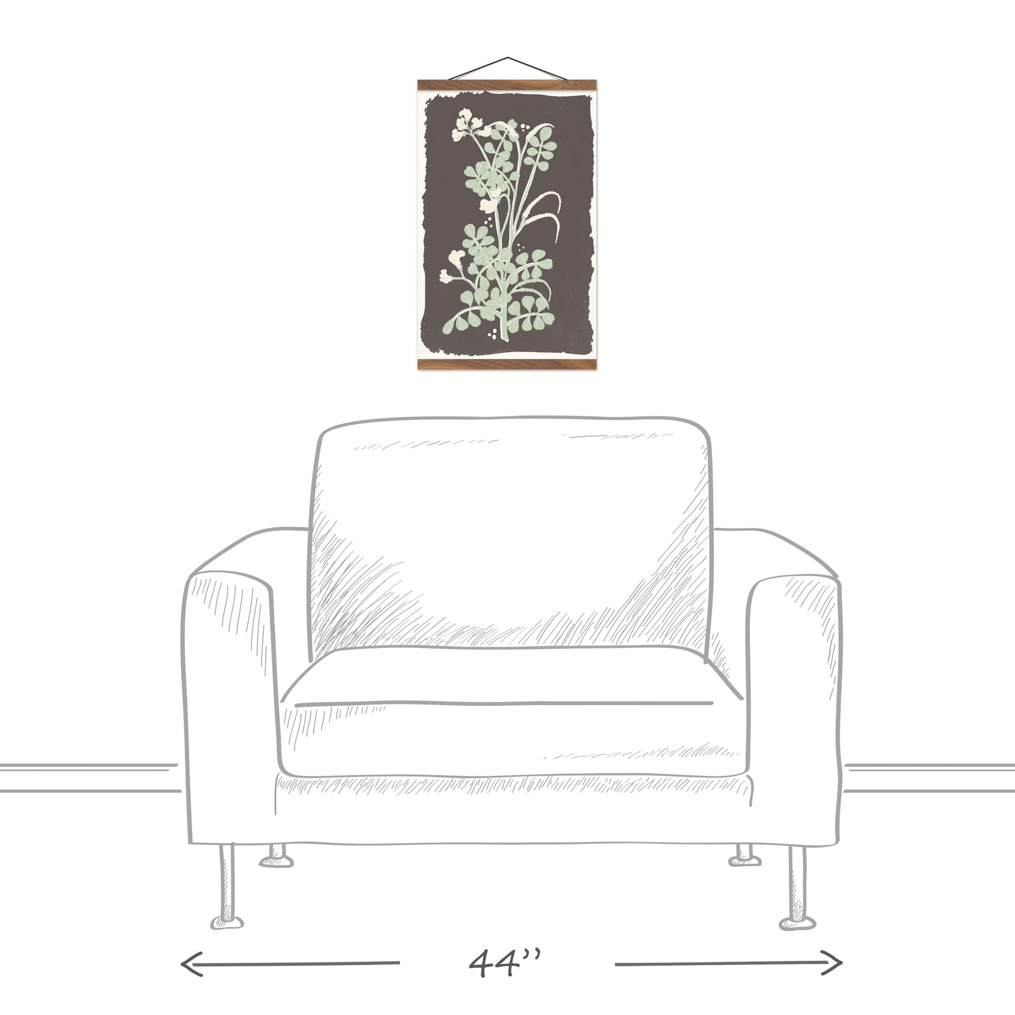 Spring Flowers 12&#x22; x 18&#x22; Teak Hanging Canvas