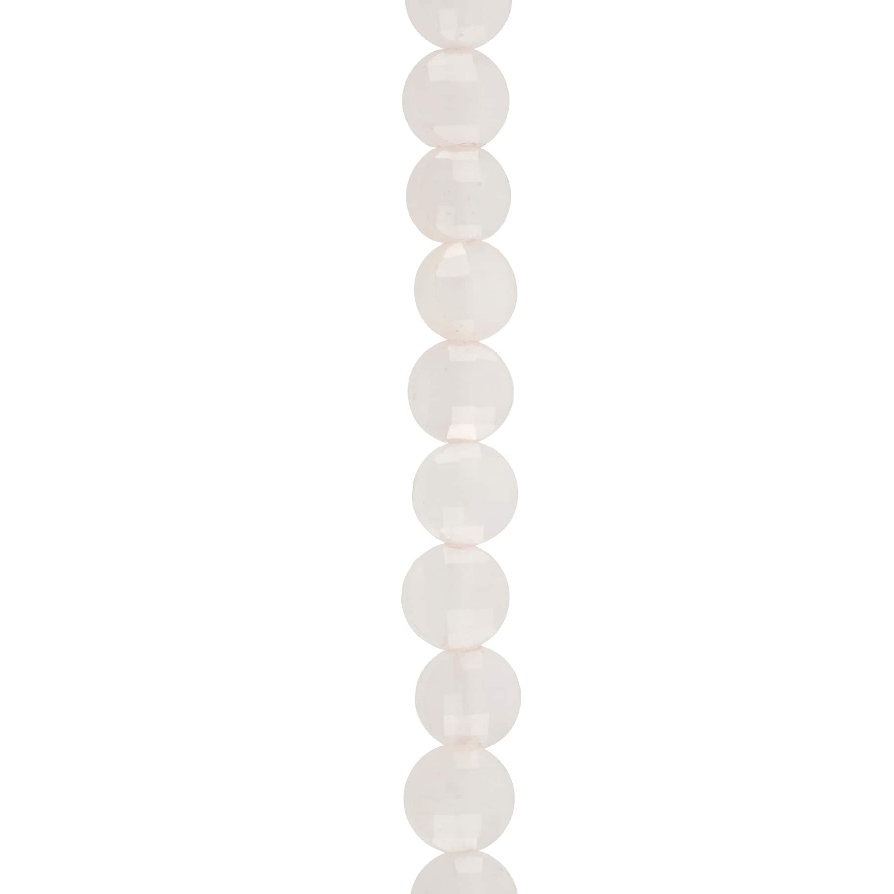 12 Pack: Pink Faceted Rose Quartz Coin Beads, 6mm by Bead Landing™