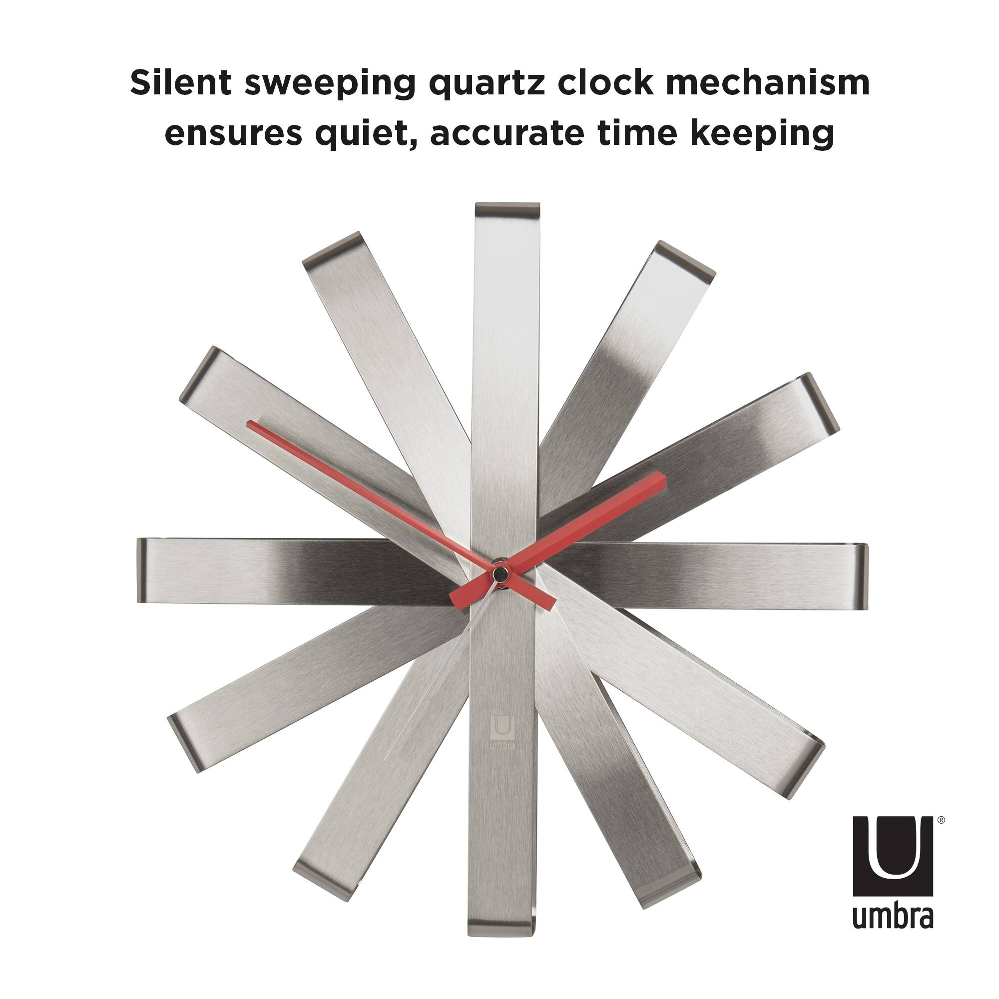 Umbra 12&#x22; Steel Ribbon Round Wall Clock