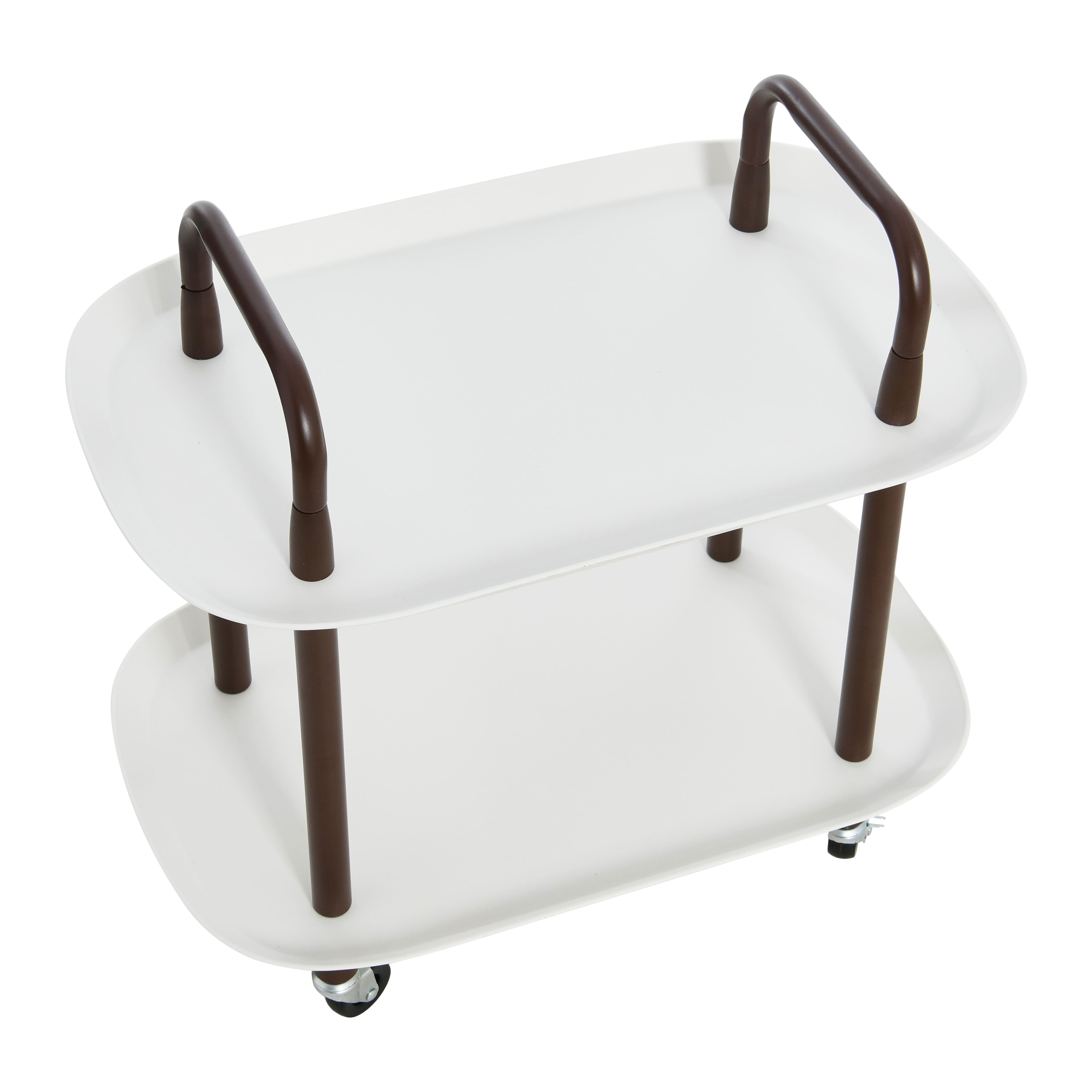 Hello Honey® Main + Mesa™ 2-Tier Modern Plastic and Metal Trolley