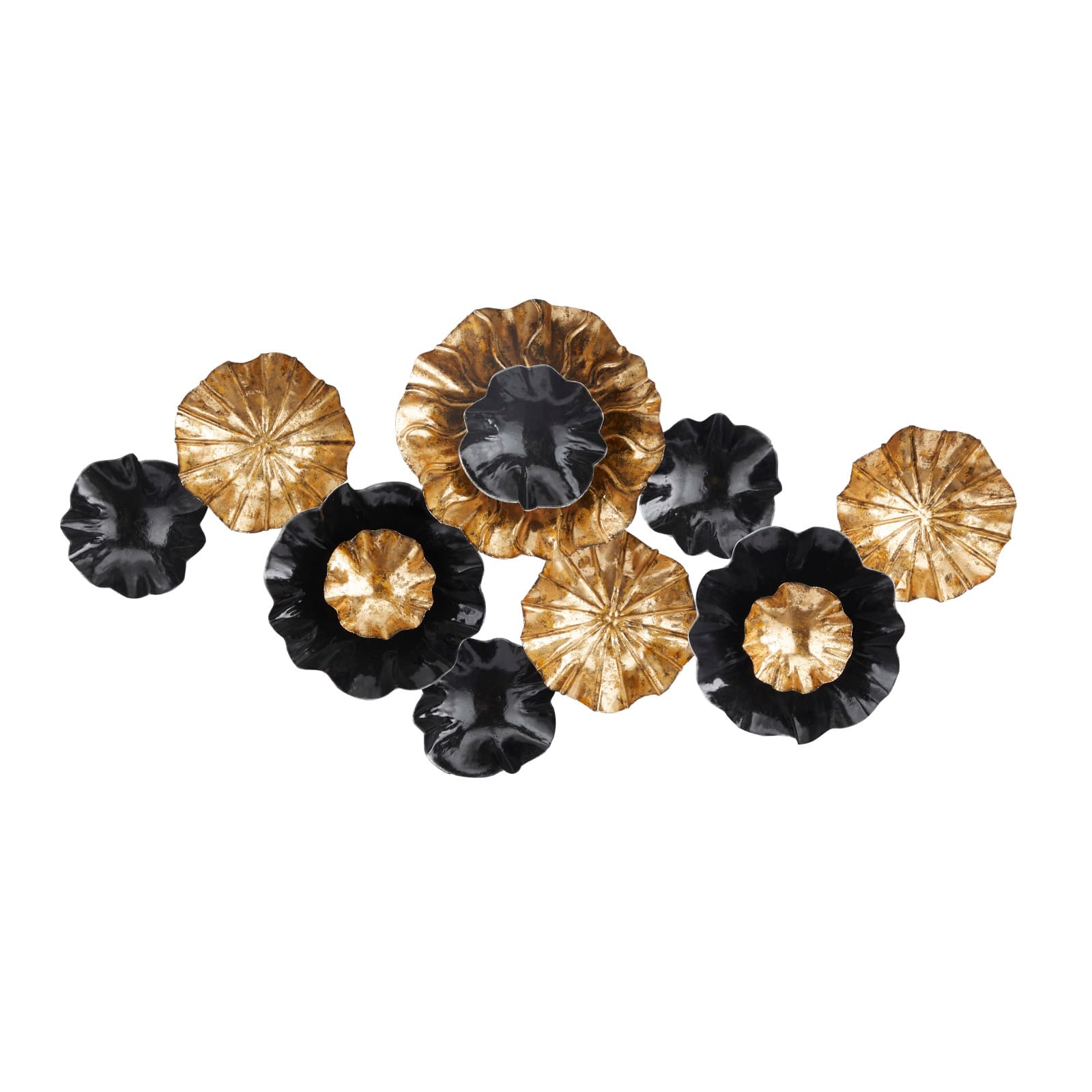 Gold Metal Contemporary Wall Decor, 24 x 46 x 4 By Cosmoliving By Cosmopolitan