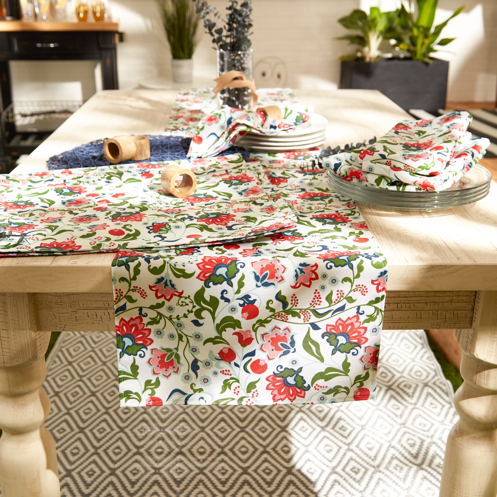 Garden Floral Print Outdoor Napkin, 6ct.
