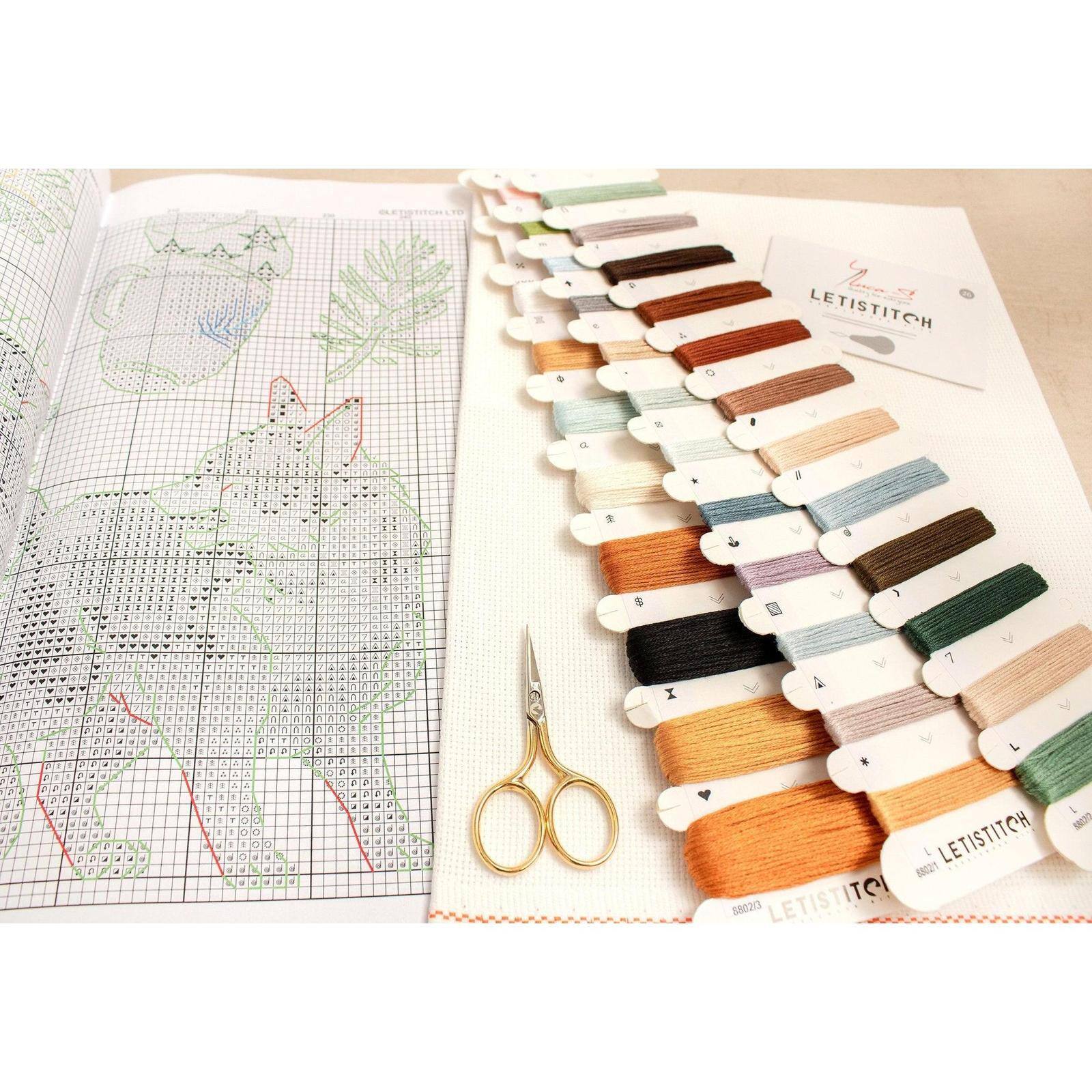 LetiStitch Foxy New Year Counted Cross Stitch Kit