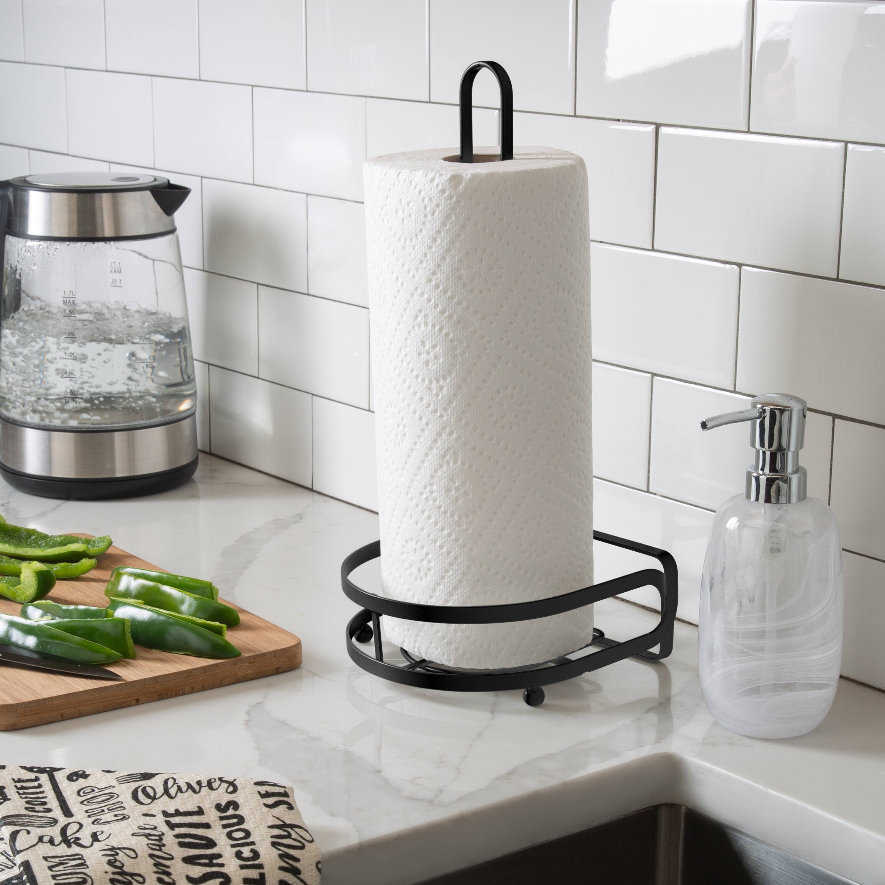 Kitchen Details Industrial Collection Matte Black Paper Towel Holder