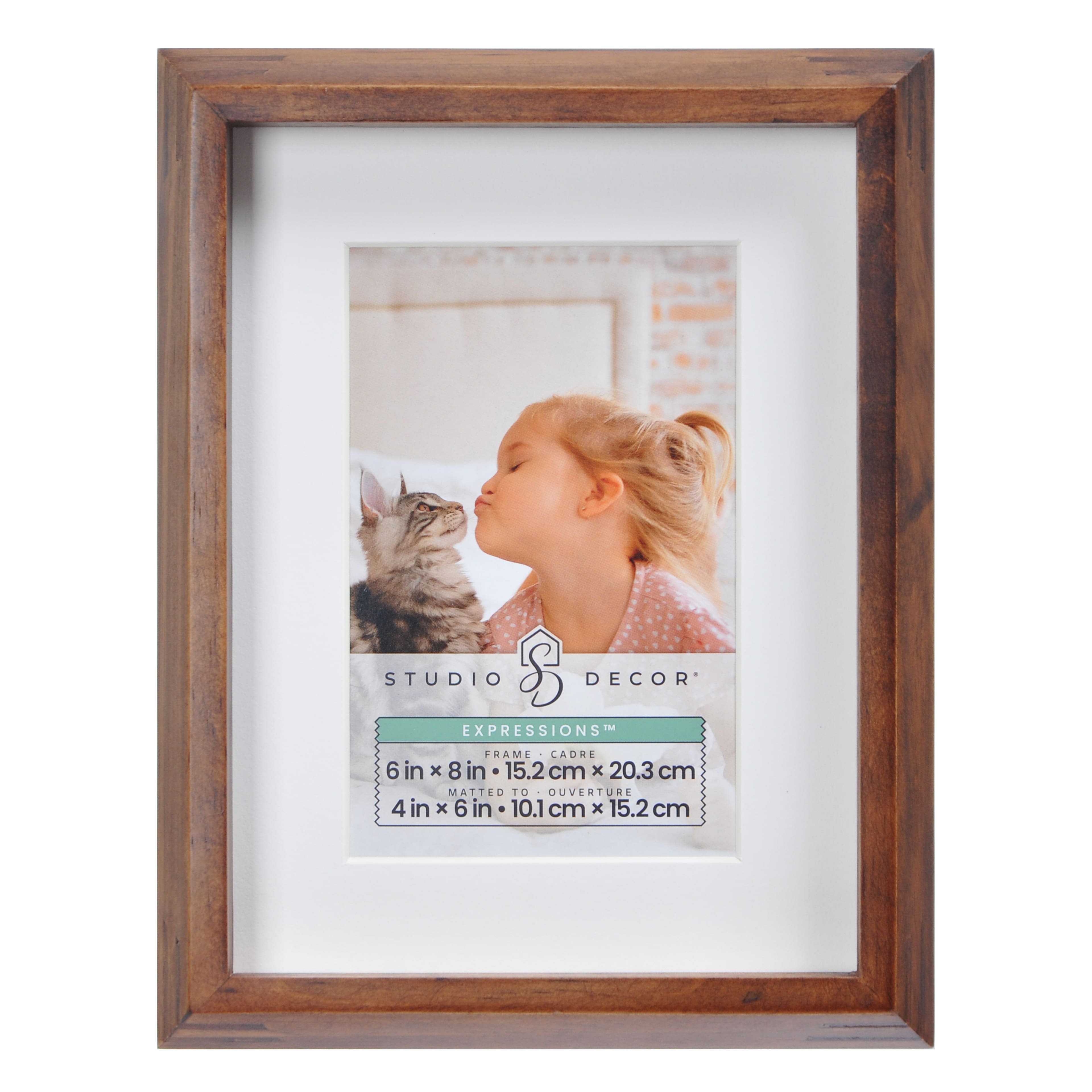 Expressions&#x2122; Narrow Brown Frame with Mat by Studio D&#xE9;cor&#xAE;