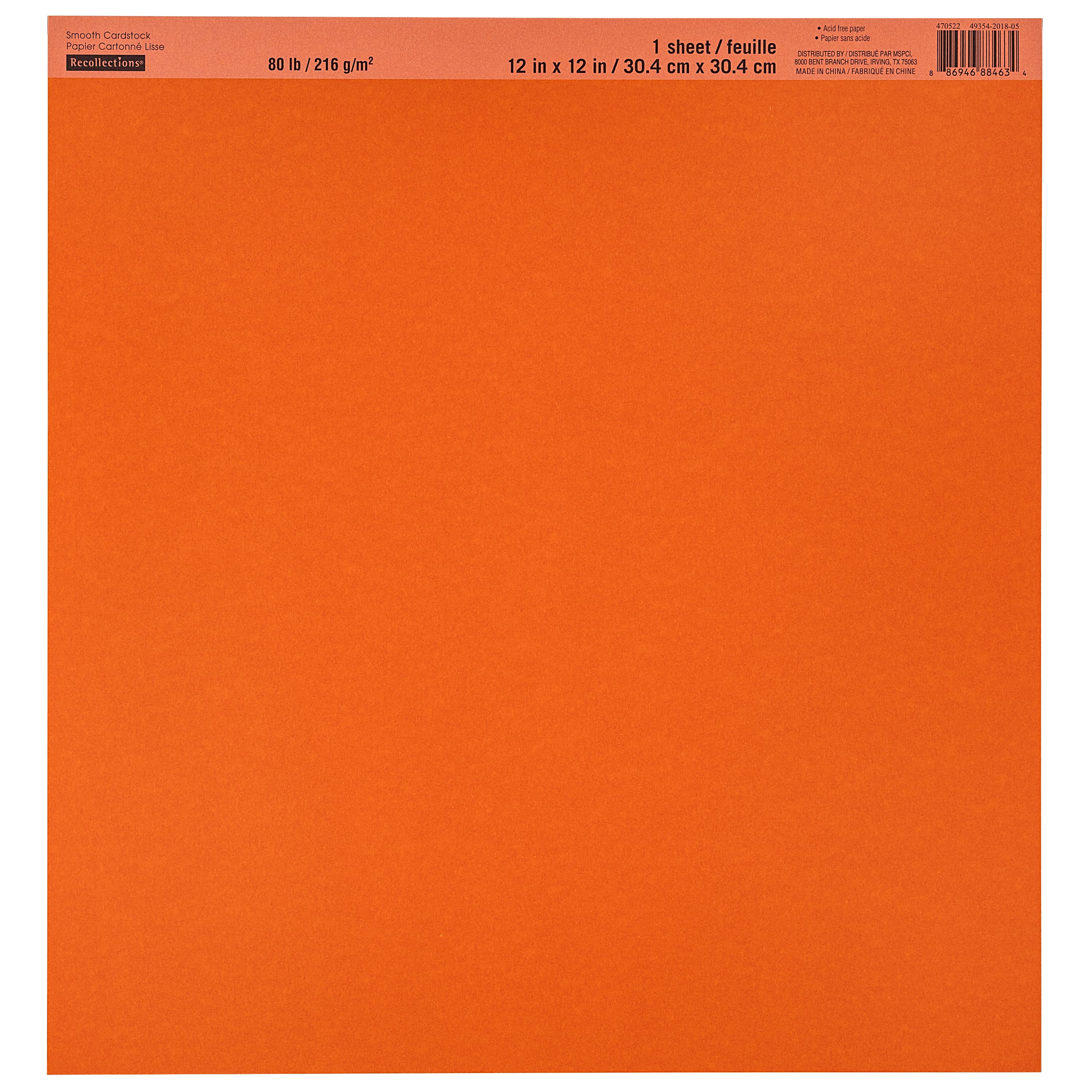 Smooth Solid Cardstock Paper by Recollections™, 12" x 12"